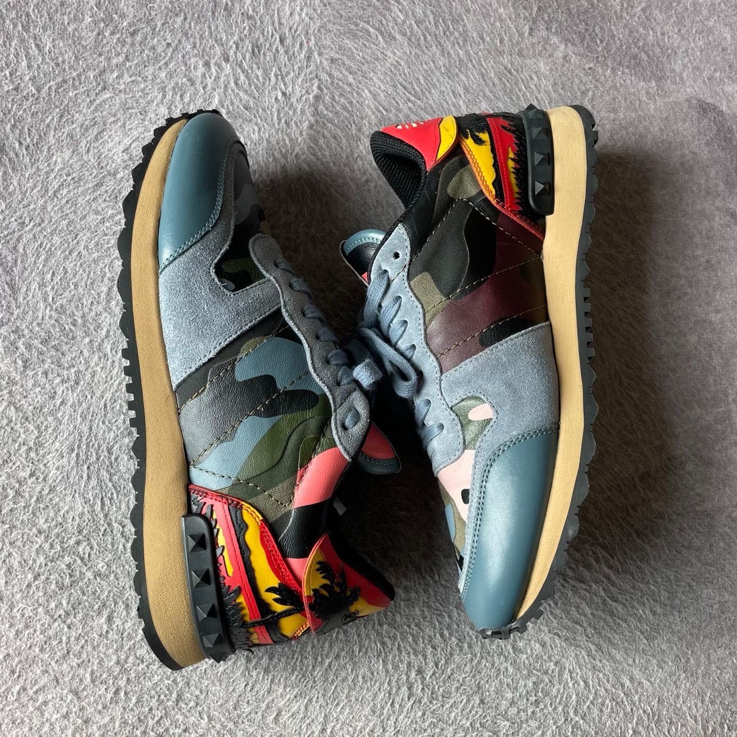 Valentino Valentino Camo Black Lowtop Sneakers 39 Men Size US 6.5 / EU 39-40 - 7 Thumbnail