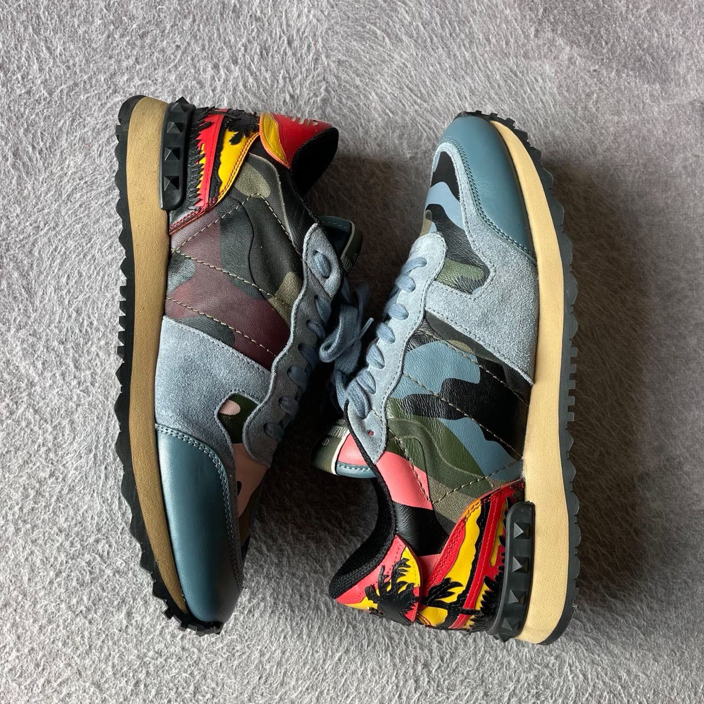 Valentino Valentino Camo Black Lowtop Sneakers 39 Men Size US 6.5 / EU 39-40 - 8 Thumbnail