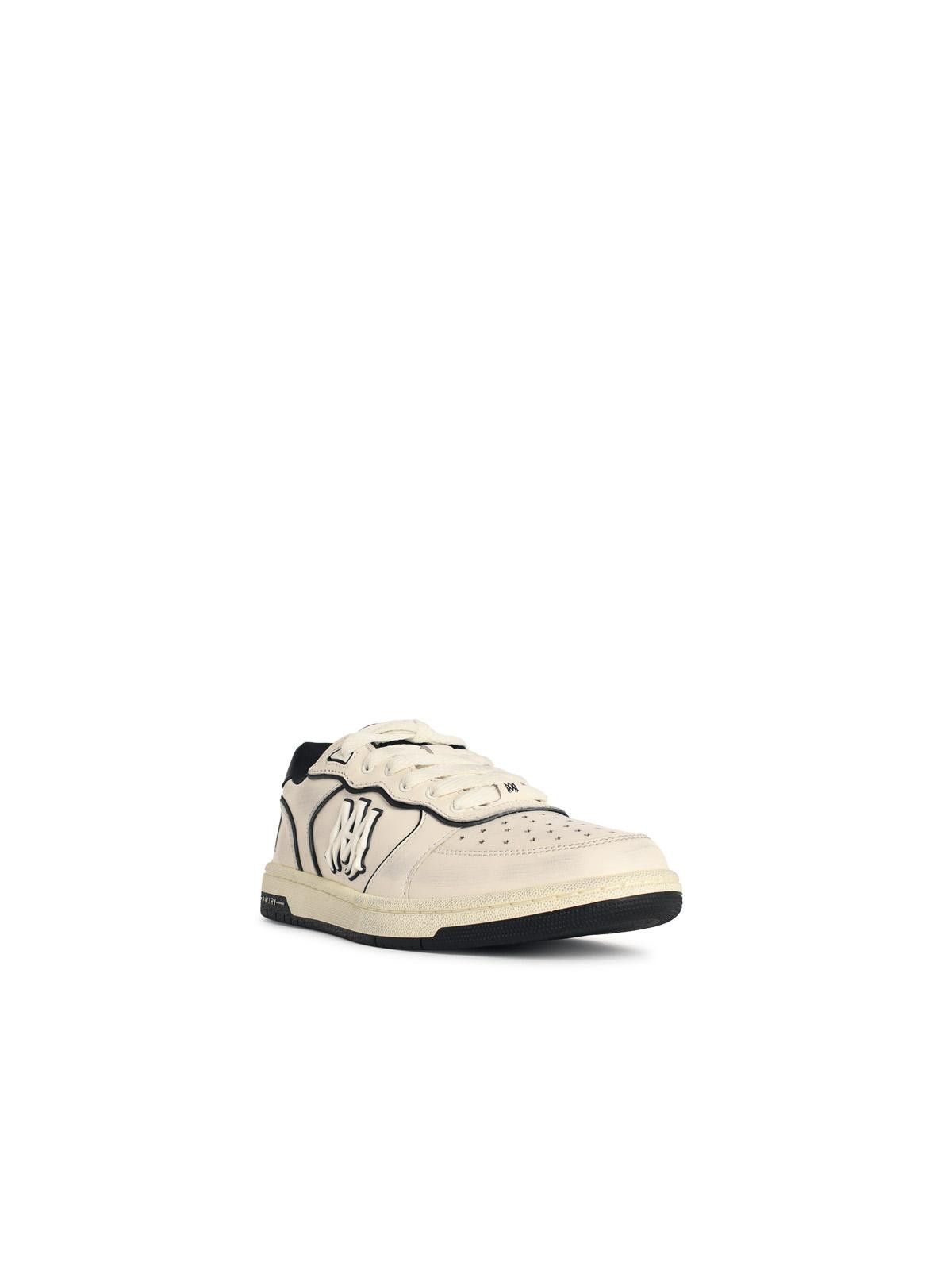 Amiri AMIRI 'Newport' Ivory White Leather Blend Sneakers Size US 8 / EU 41 - 2 Thumbnail
