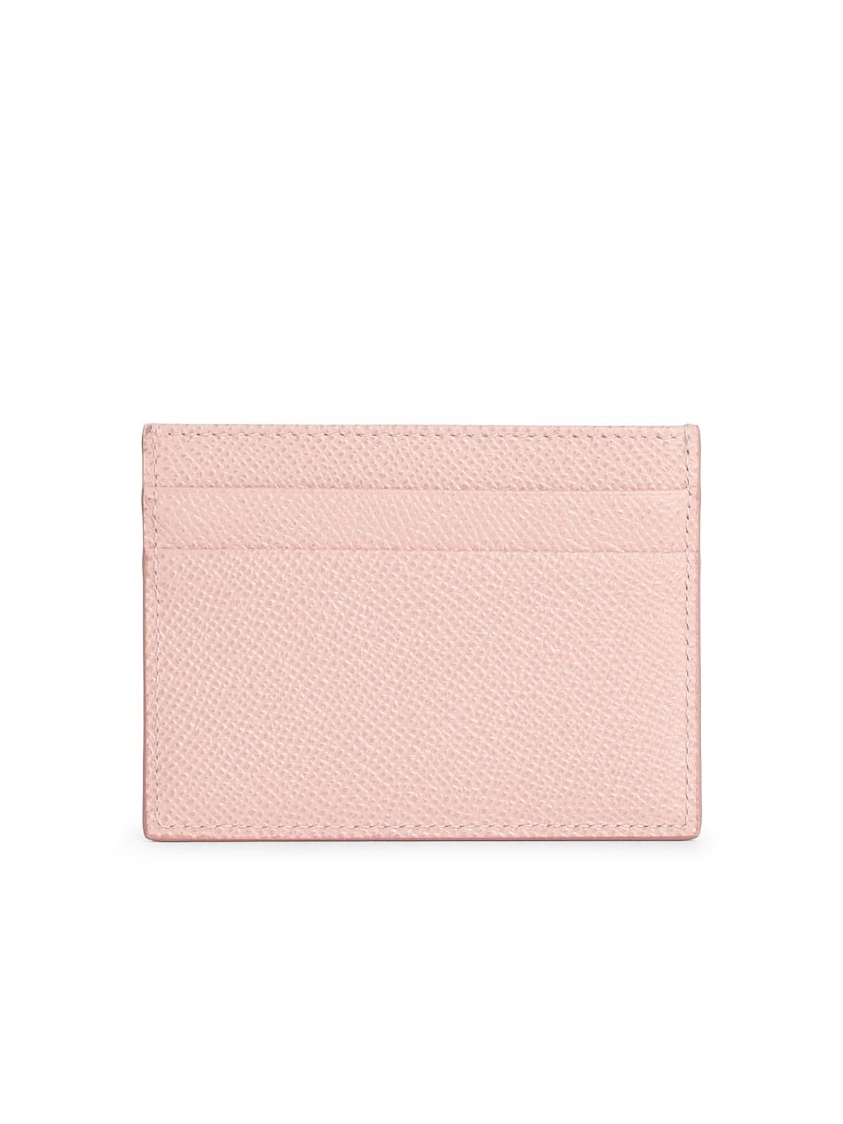 Dolce & Gabbana DOLCE & GABBANA 'Dauphine' Pink Calf Leather Card Holder Size ONE SIZE - 3 Thumbnail