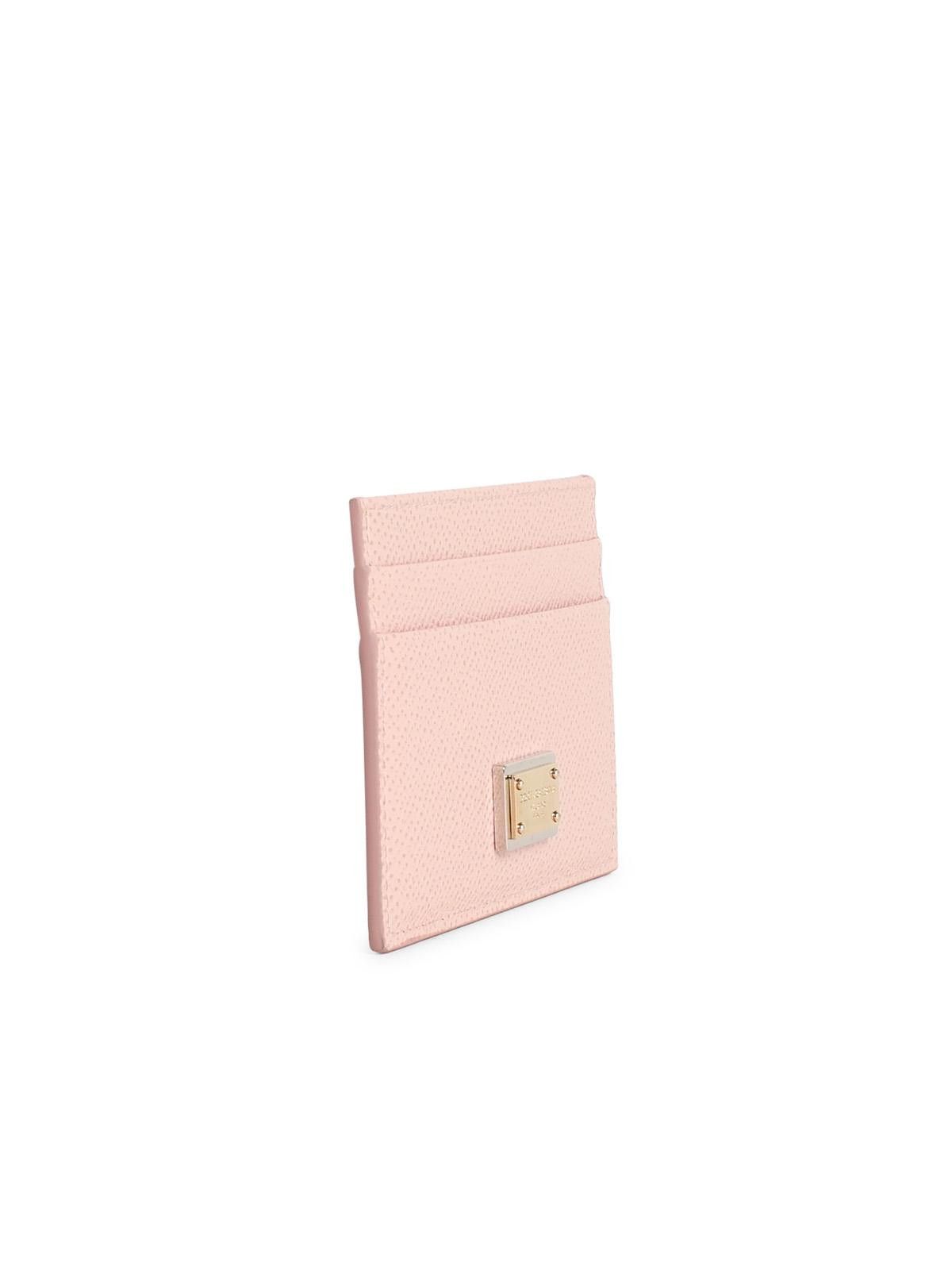 Dolce & Gabbana DOLCE & GABBANA 'Dauphine' Pink Calf Leather Card Holder Size ONE SIZE - 2 Thumbnail