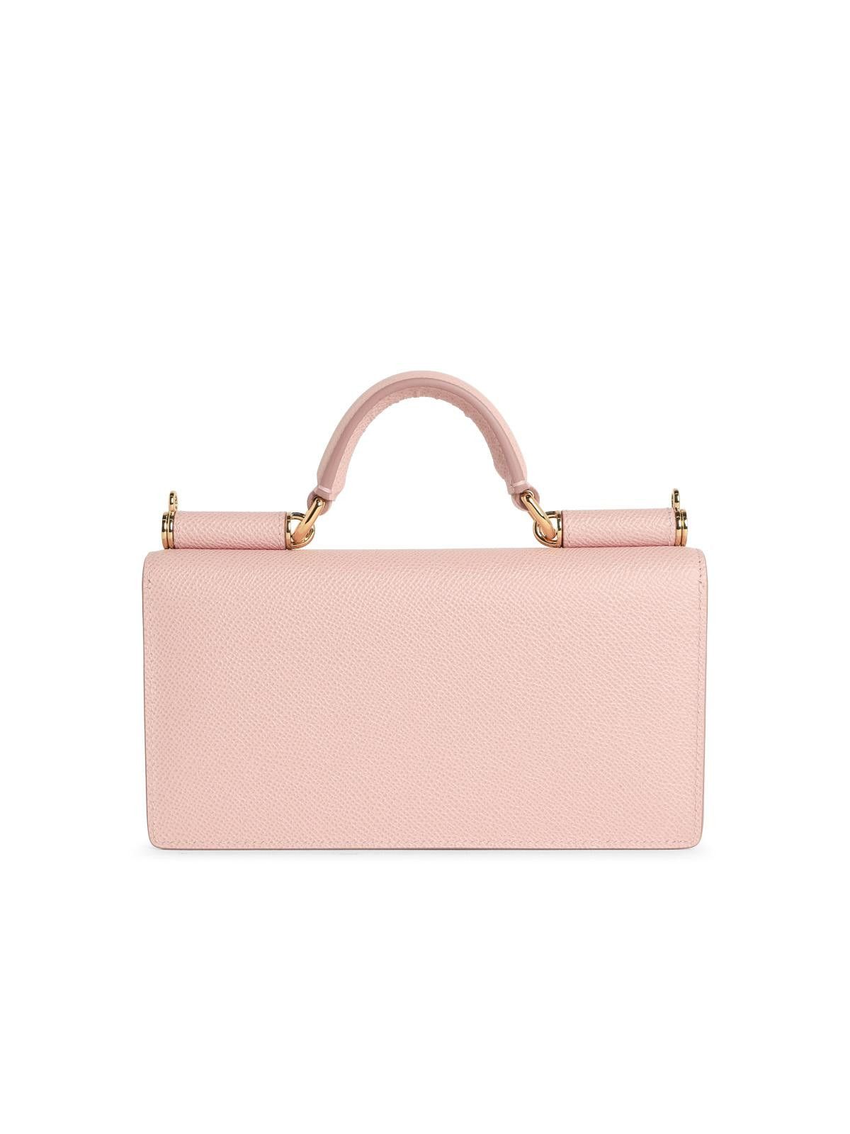 Dolce & Gabbana DOLCE & GABBANA Mini 'Bag' Calf Leather 'Dauphine' Pink Size ONE SIZE - 3 Thumbnail