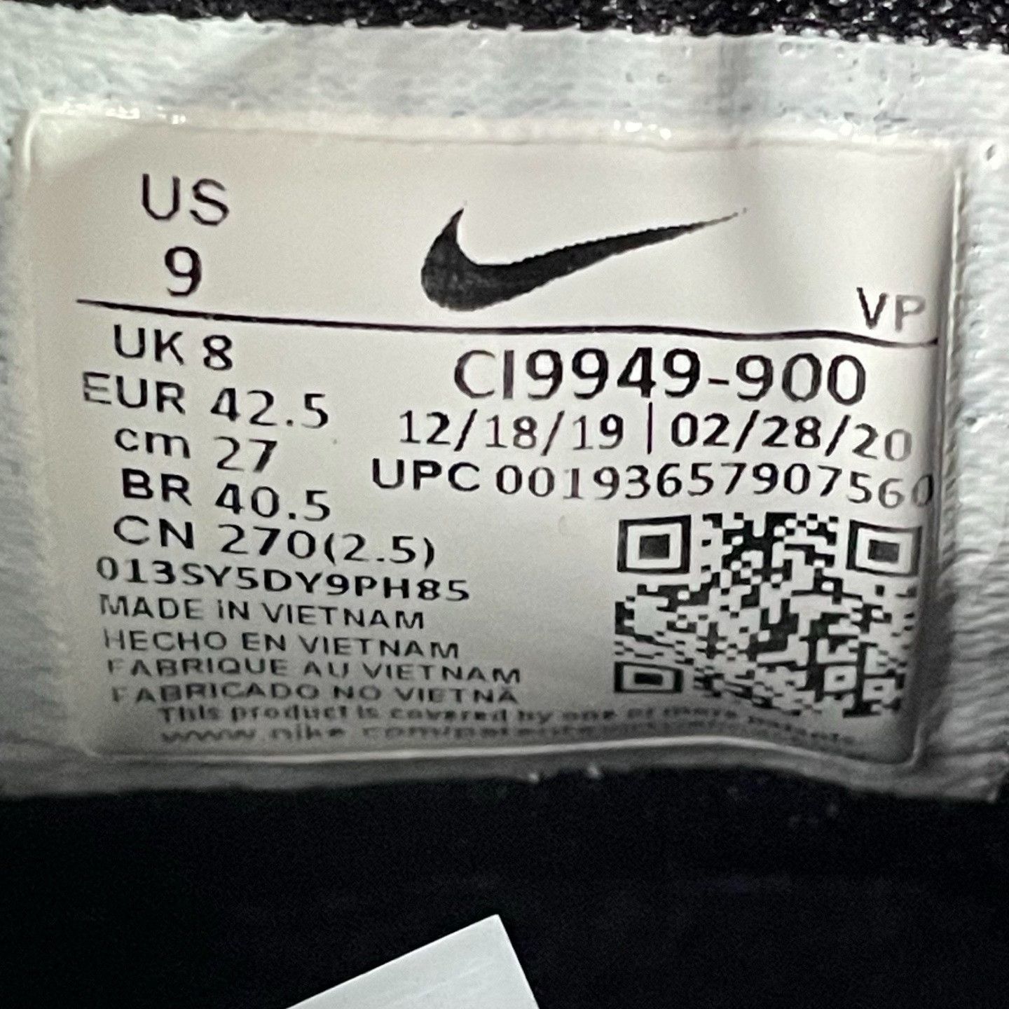 Nike Nike Black Lowtop Sneakers 42.5 Men Size US 9.5 / EU 42-43 - 6 Thumbnail