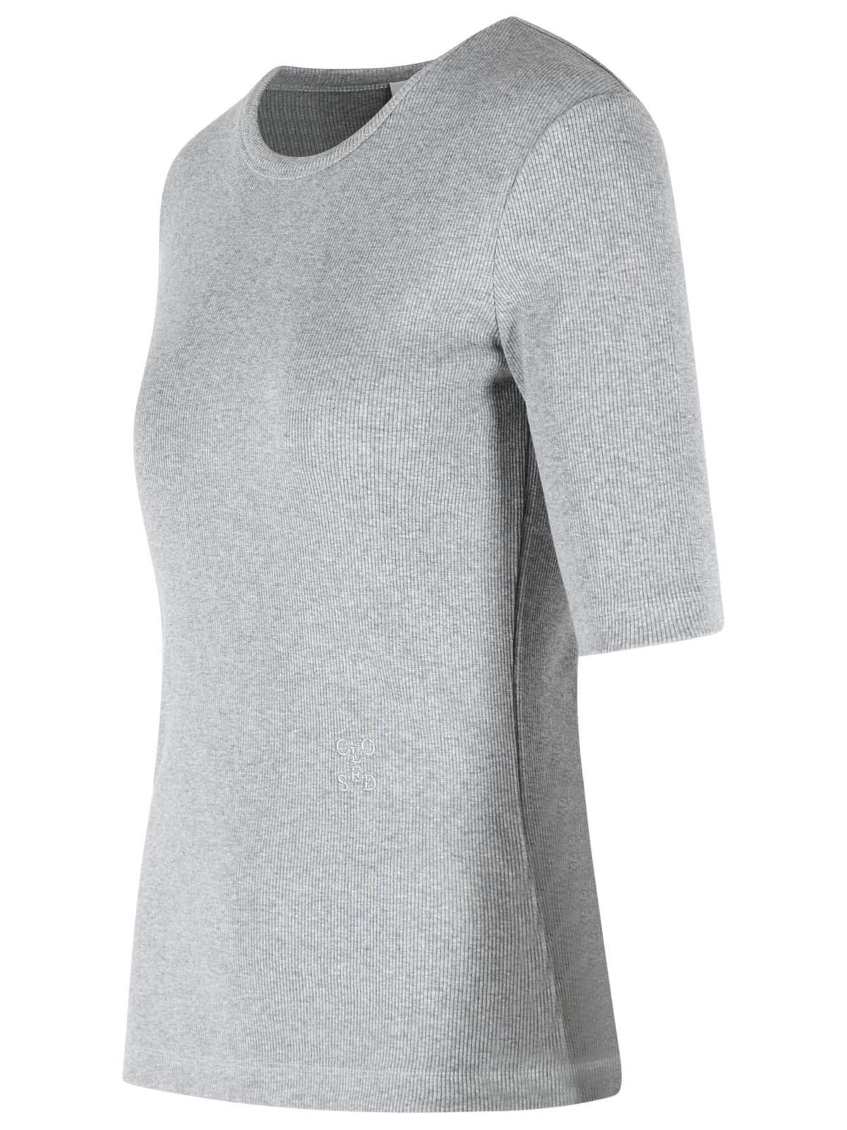 CLOSED CLOSED Gray Stretch Cotton T-Shirt Size S / US 4 / IT 40 - 2 Thumbnail