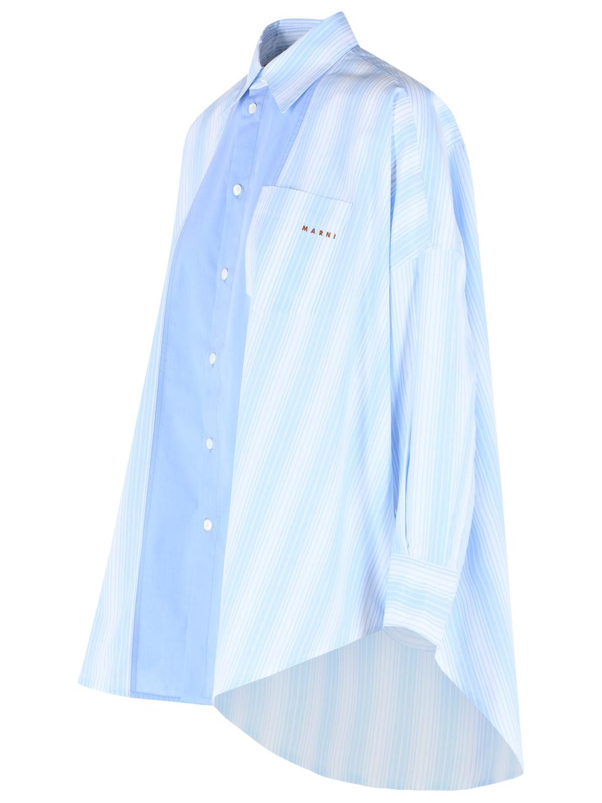 Marni MARNI Light Blue Cotton Poplin Shirt Size XS / US 0-2 / IT 36-38 - 2 Thumbnail