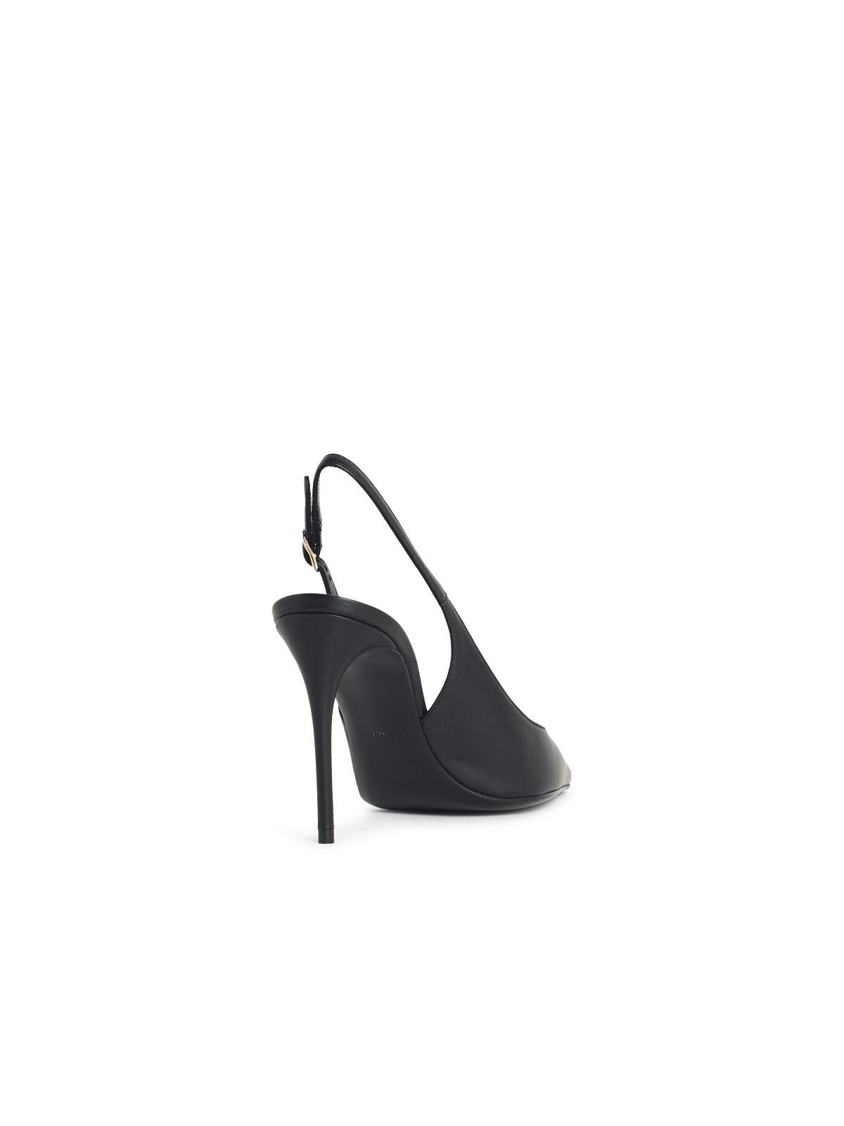 Dolce & Gabbana DOLCE & GABBANA Black Leather Slingbacks Size US 10 / IT 40 - 3 Thumbnail
