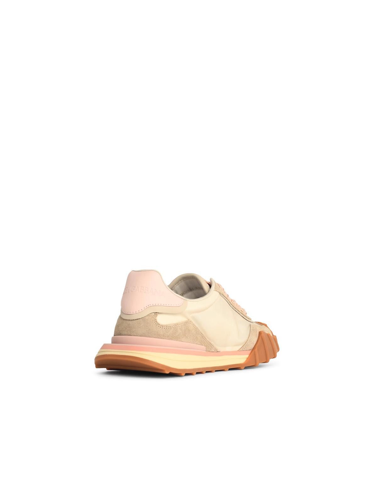 Dolce & Gabbana DOLCE & GABBANA 'Dg Athletic' Ivory And Pink Fabric And Leather Sneakers Size US 9 / IT 39 - 3 Thumbnail