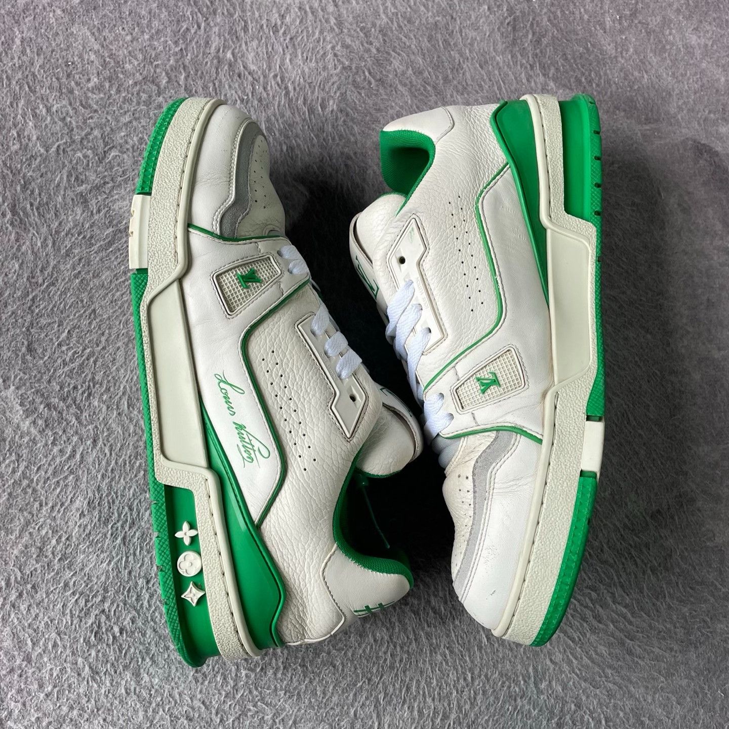 Louis Vuitton Louis Vuitton Training Green Lowtop Sneakers 41.5 Men Size US 9 / EU 42 - 6 Thumbnail