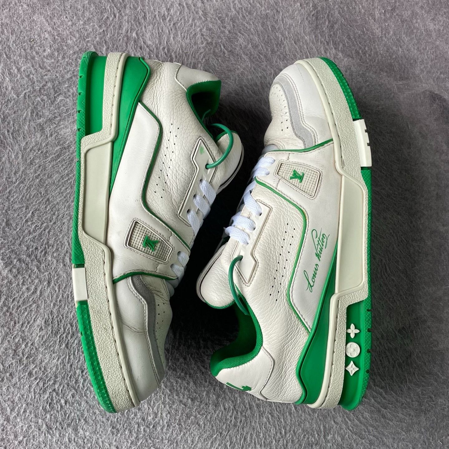 Louis Vuitton Louis Vuitton Training Green Lowtop Sneakers 41.5 Men Size US 9 / EU 42 - 7 Thumbnail