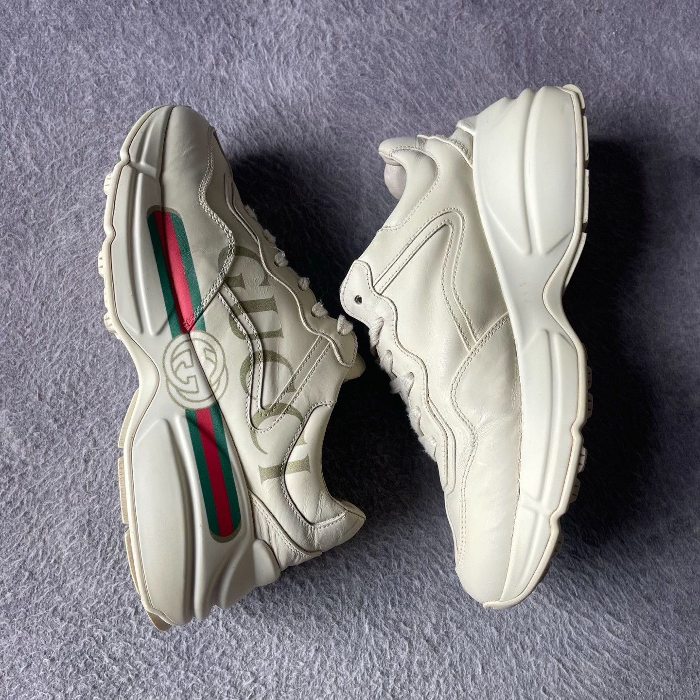 Gucci Gucci White Lowtop Sneakers 37 Women Size US 6.5 / IT 36.5 - 6 Thumbnail