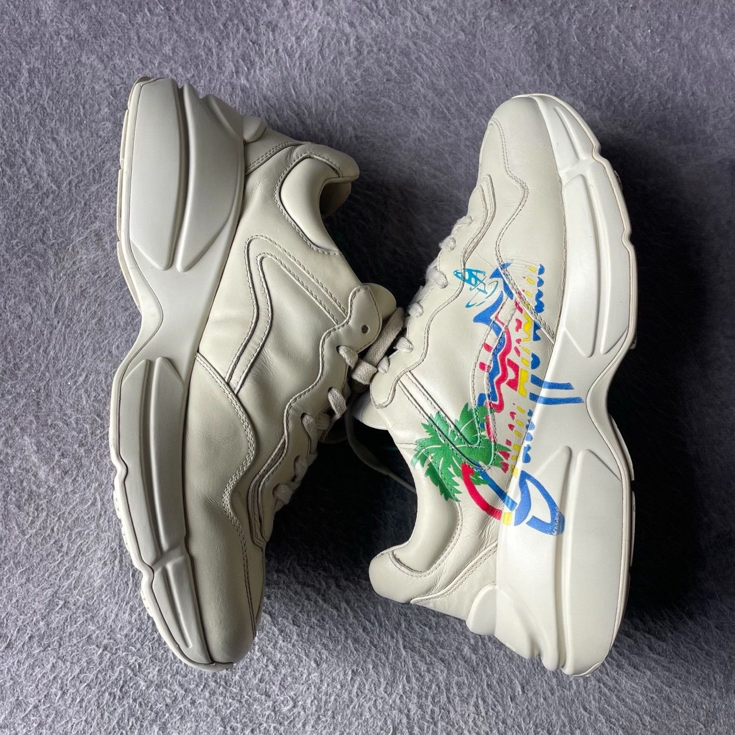 Gucci Gucci White Lowtop Sneakers L Men Size US 10 / EU 43 - 7 Thumbnail