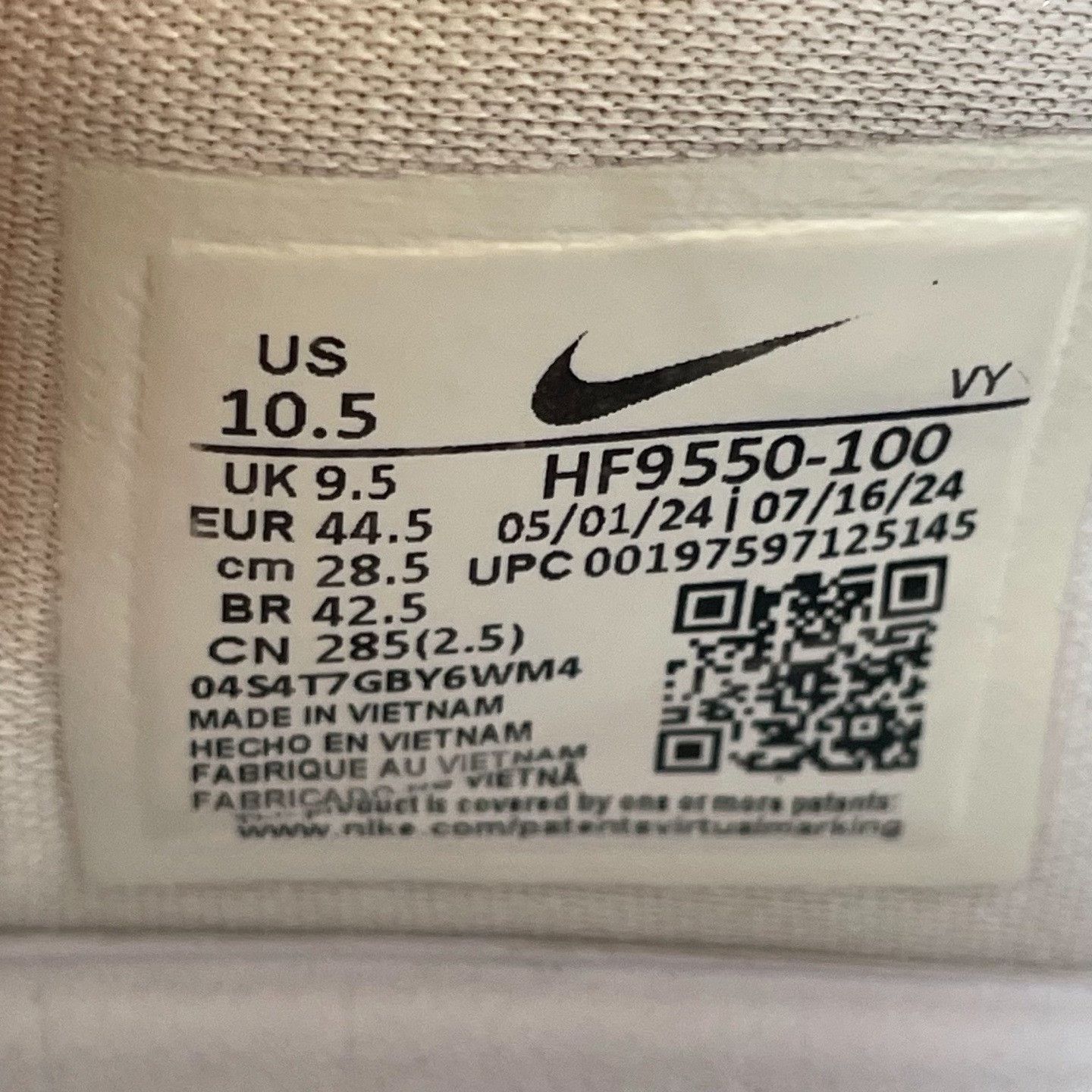 Nike Nike White Lowtop Sneakers 44.5 Men Size US 11 / EU 44 - 6 Thumbnail