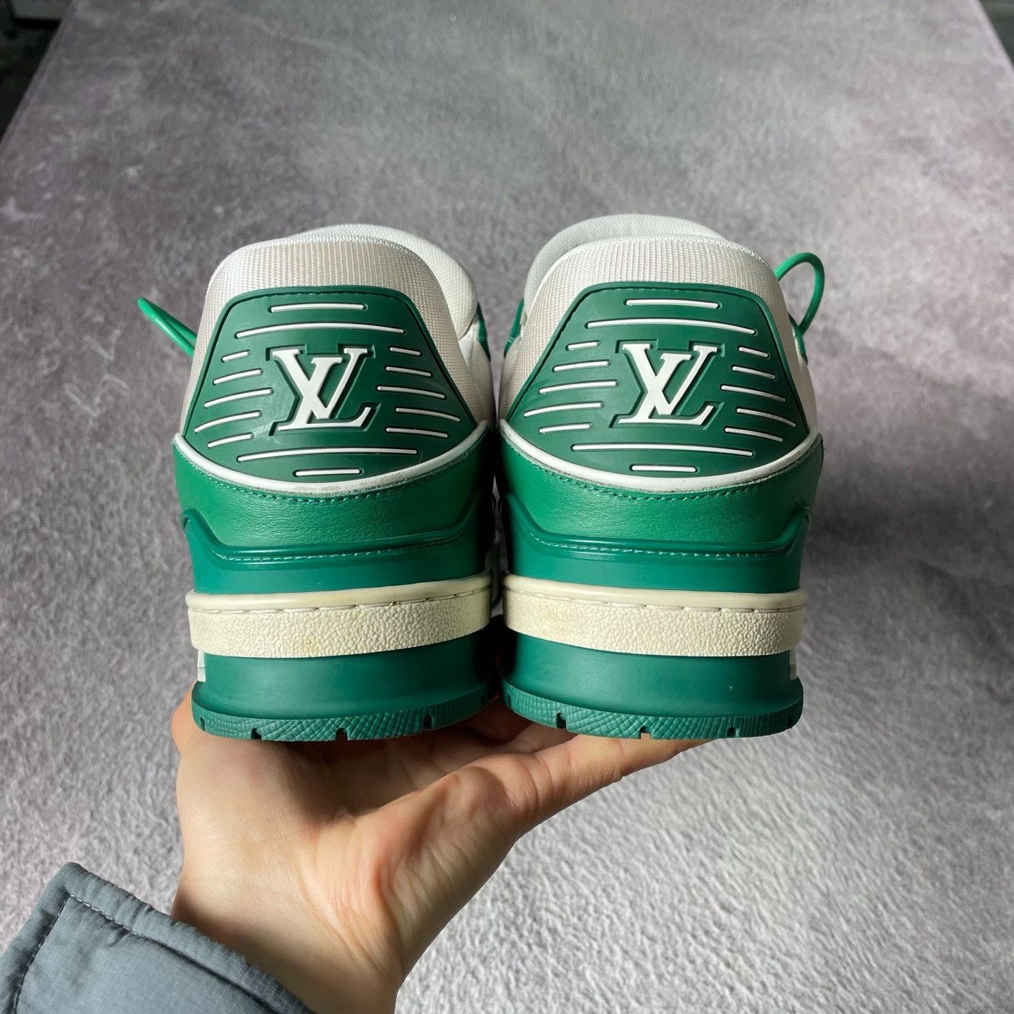 Louis Vuitton Louis Vuitton Training Green Lowtop Sneakers 44 Men Size US 10.5 / EU 43-44 - 3 Thumbnail