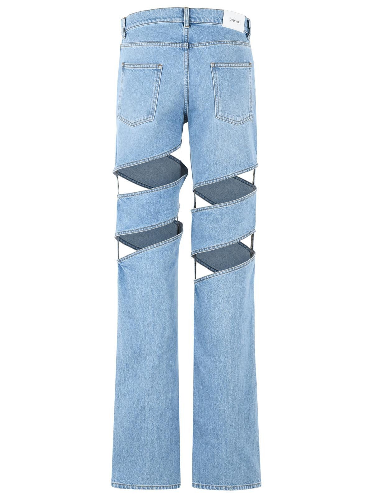 Coperni COPERNI 'Spiral' Light Blue Cotton Jeans Size 27" / US 4 / IT 40 - 3 Thumbnail