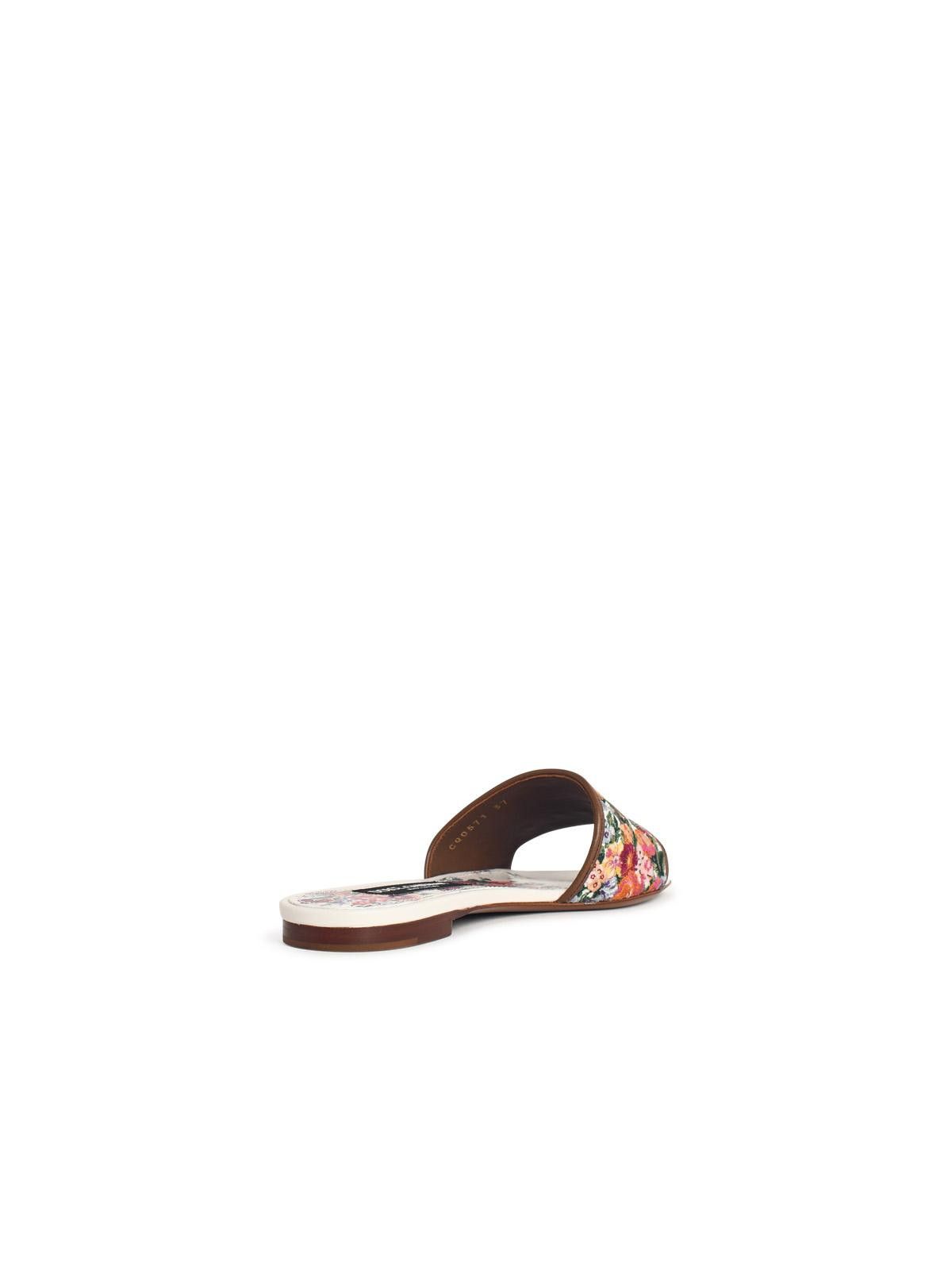 Dolce & Gabbana DOLCE & GABBANA Multicolor Fabric Slippers Size US 8 / IT 38 - 3 Thumbnail
