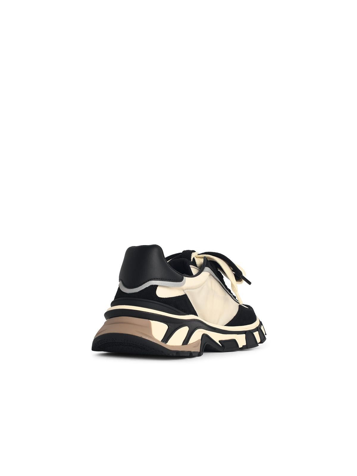 Dolce & Gabbana DOLCE & GABBANA 'Airmaster' Ivory And Black Fabric And Leather Sneakers Size US 11 / EU 44 - 3 Thumbnail