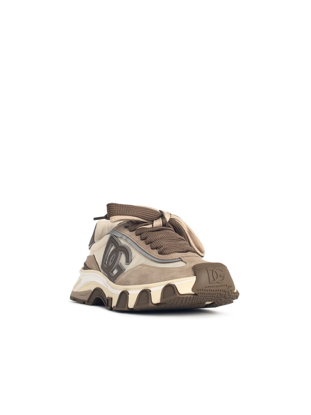 Dolce & Gabbana DOLCE & GABBANA 'Dg Country Road' Beige Leather Blend Sneakers Size US 7 / EU 40 - 2 Thumbnail