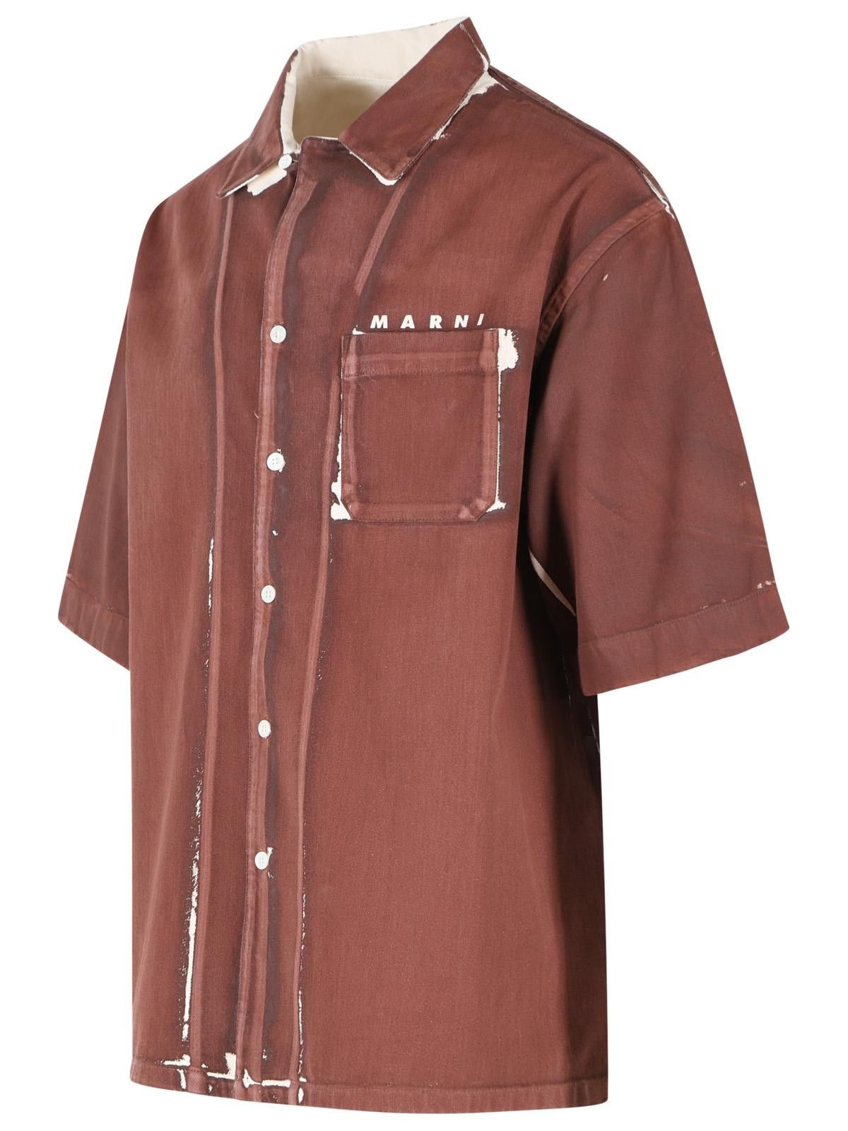 Marni MARNI Brown Cotton Shirt Size US XL / EU 56 / 4 - 2 Thumbnail