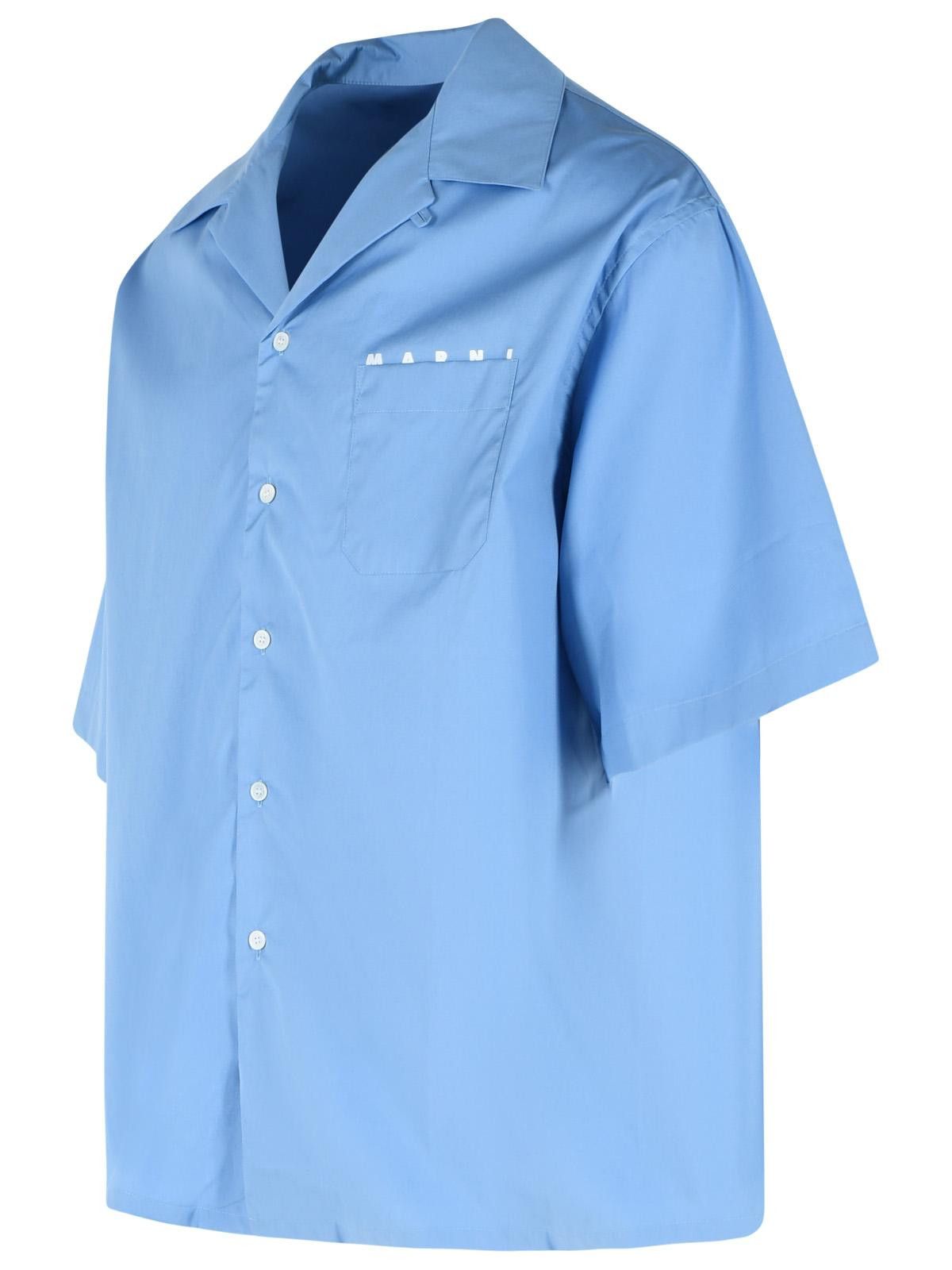 Marni MARNI Light Blue Cotton Shirt Size US M / EU 48-50 / 2 - 2 Thumbnail