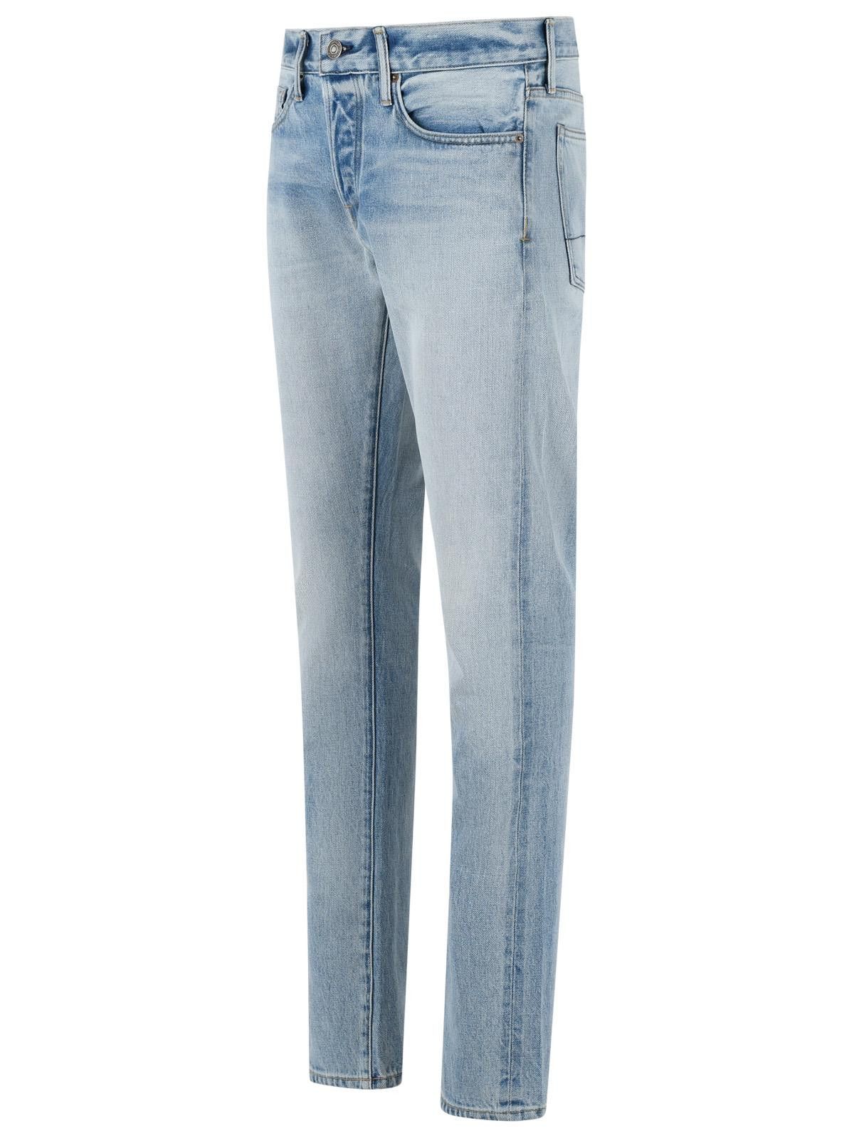 Tom Ford TOM FORD Pale Blue Cotton And Lyocell Jeans Size US 33 - 2 Thumbnail