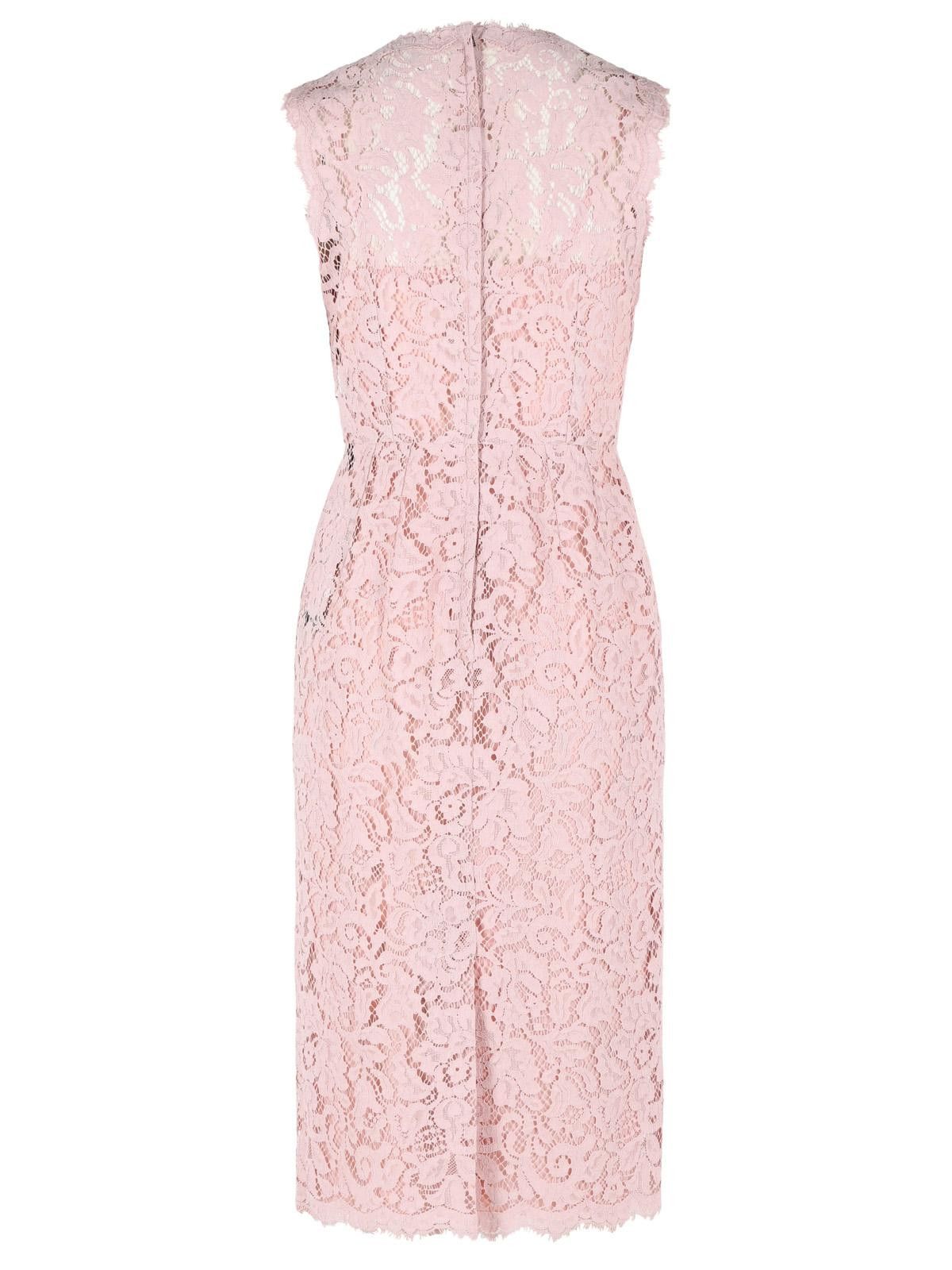 Dolce & Gabbana DOLCE & GABBANA Pink Cotton Blend Dress Size M / US 6-8 / IT 42-44 - 3 Thumbnail