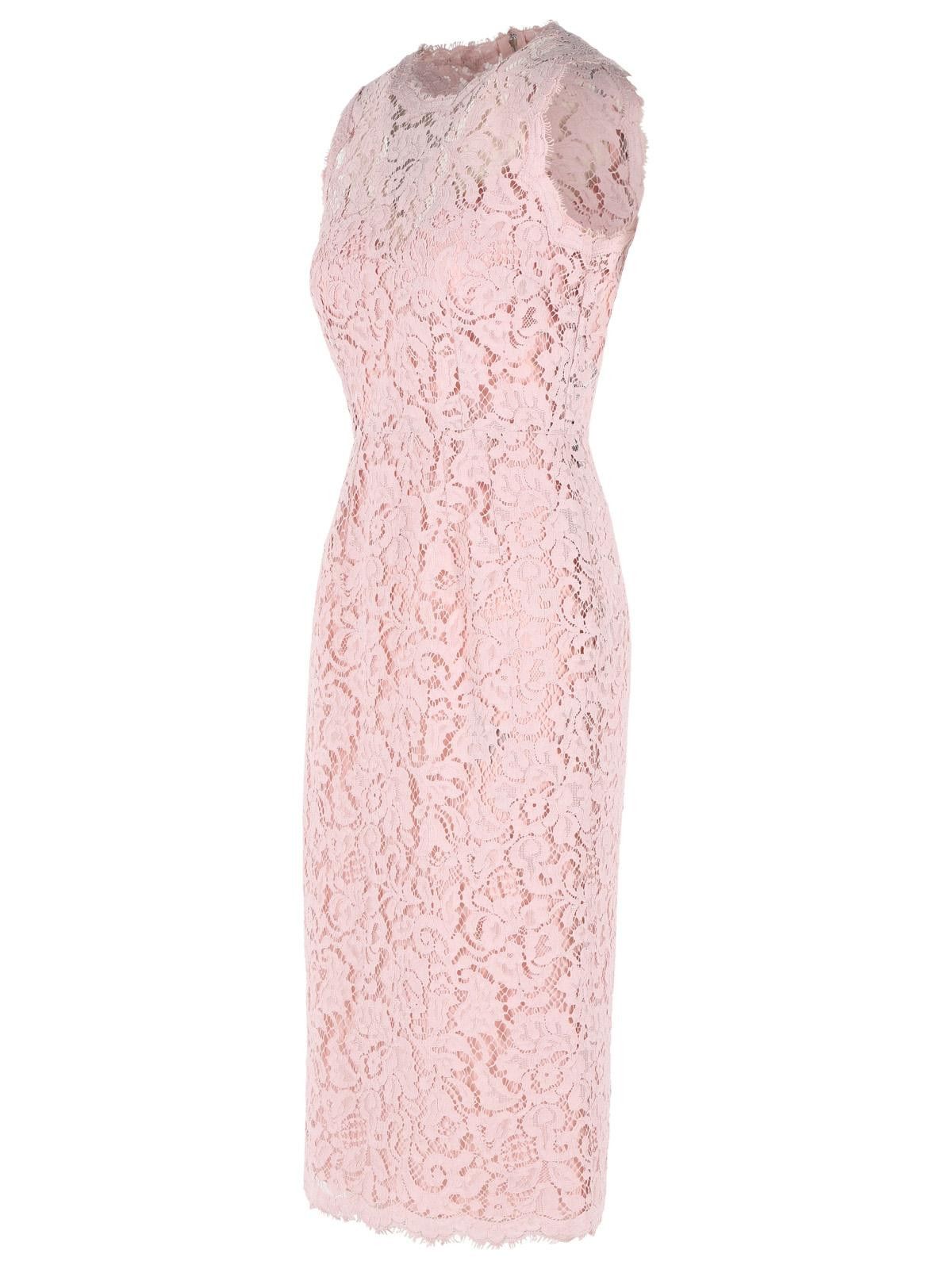 Dolce & Gabbana DOLCE & GABBANA Pink Cotton Blend Dress Size M / US 6-8 / IT 42-44 - 2 Thumbnail