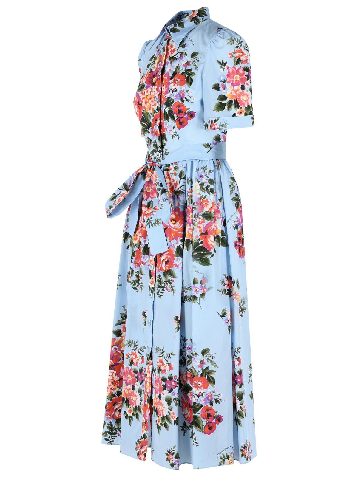 Dolce & Gabbana DOLCE & GABBANA Light Blue Cotton Dress Size XS / US 0-2 / IT 36-38 - 2 Thumbnail