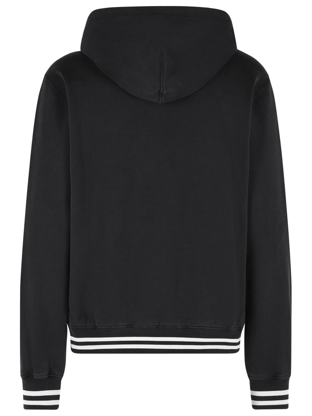 Dolce & Gabbana DOLCE & GABBANA Black Cotton Hoodie Size US L / EU 52-54 / 3 - 3 Thumbnail