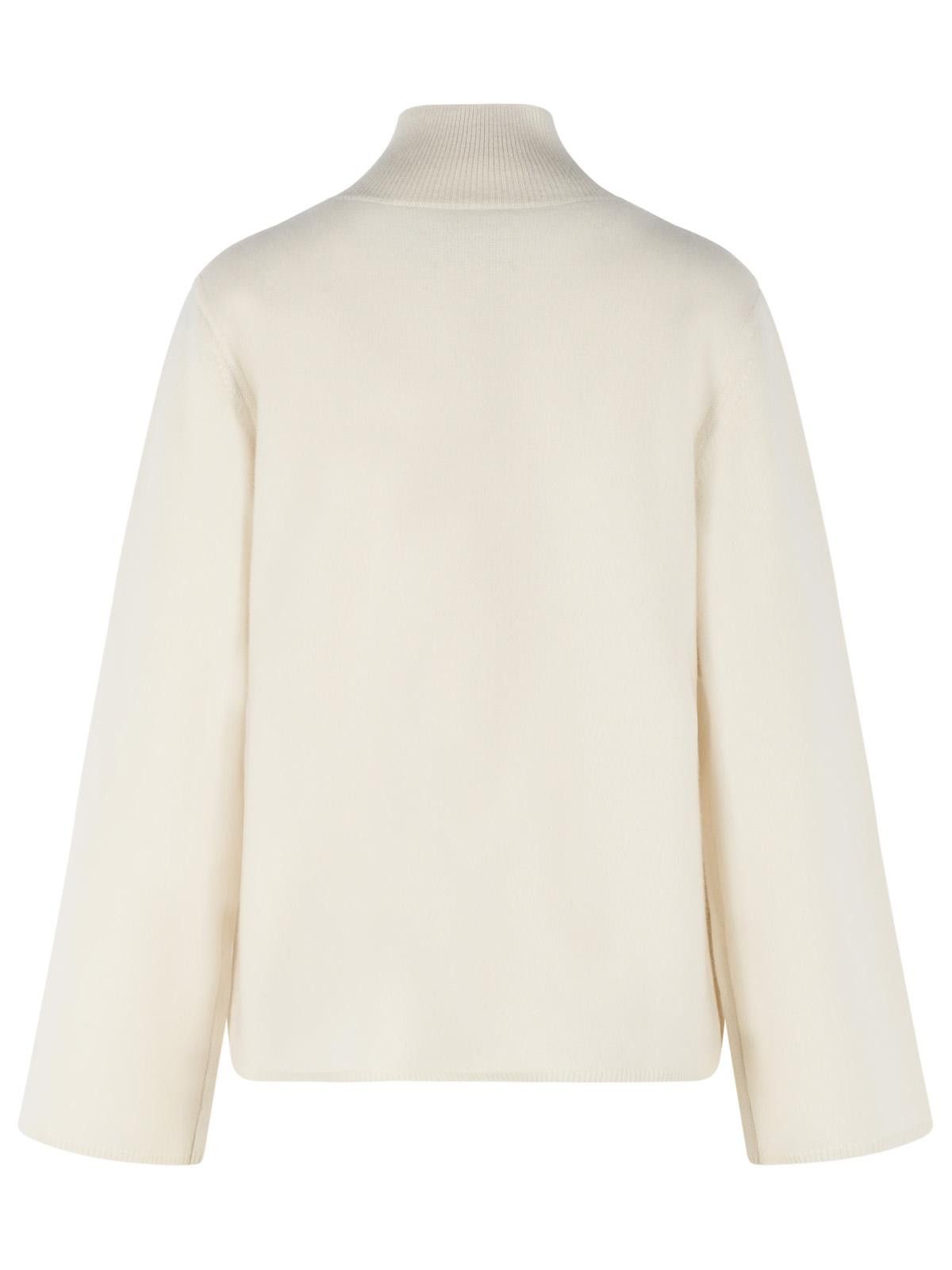 Loulou de Saison LOULOU DE SAISON 'Gabi' Ivory Cashmere Sweater Size S / US 4 / IT 40 - 3 Thumbnail