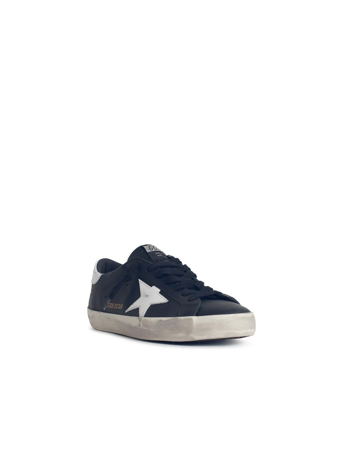 Golden Goose GOLDEN GOOSE 'Super-Star Classic' Black Leather Sneakers Size US 12 / EU 45 - 2 Thumbnail