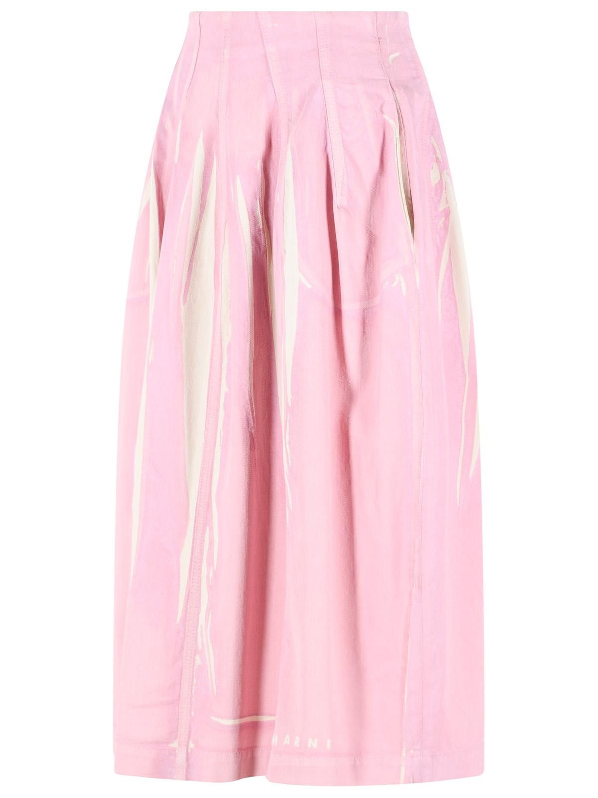 Marni MARNI Pink Cotton Skirt Size 28" / US 6 / IT 42 - 2 Thumbnail