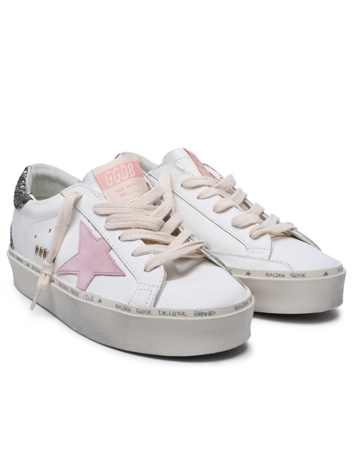 Golden Goose GOLDEN GOOSE 'Hi Star Classic' White Leather Sneakers Size US 11 / IT 41 - 2 Thumbnail