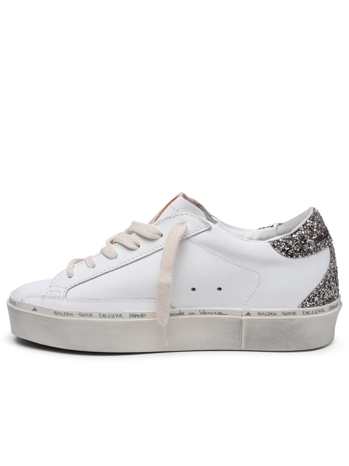 Golden Goose GOLDEN GOOSE 'Hi Star Classic' White Leather Sneakers Size US 11 / IT 41 - 3 Thumbnail