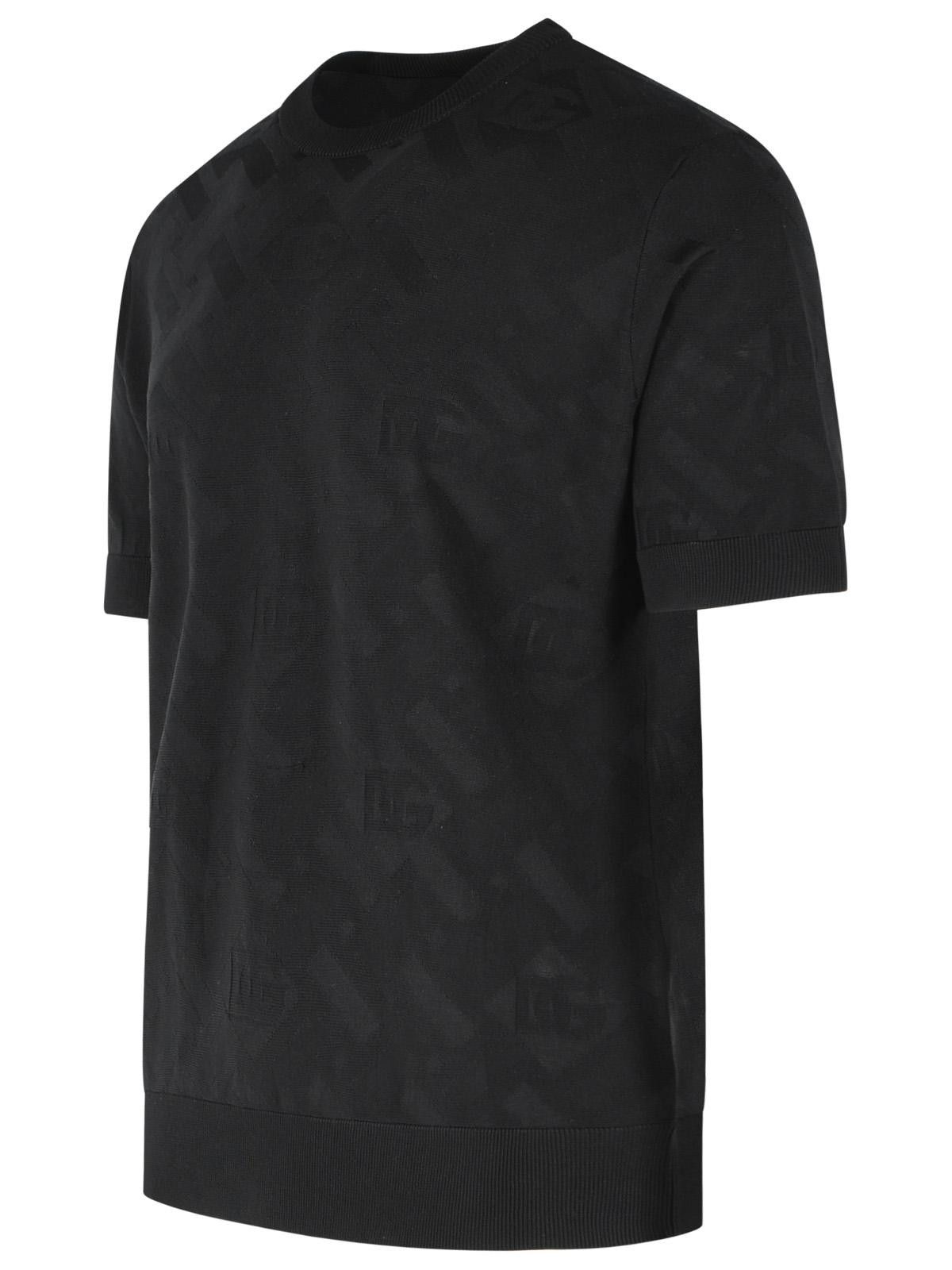 Dolce & Gabbana DOLCE & GABBANA Black Silk Sweater Size US M / EU 48-50 / 2 - 2 Thumbnail