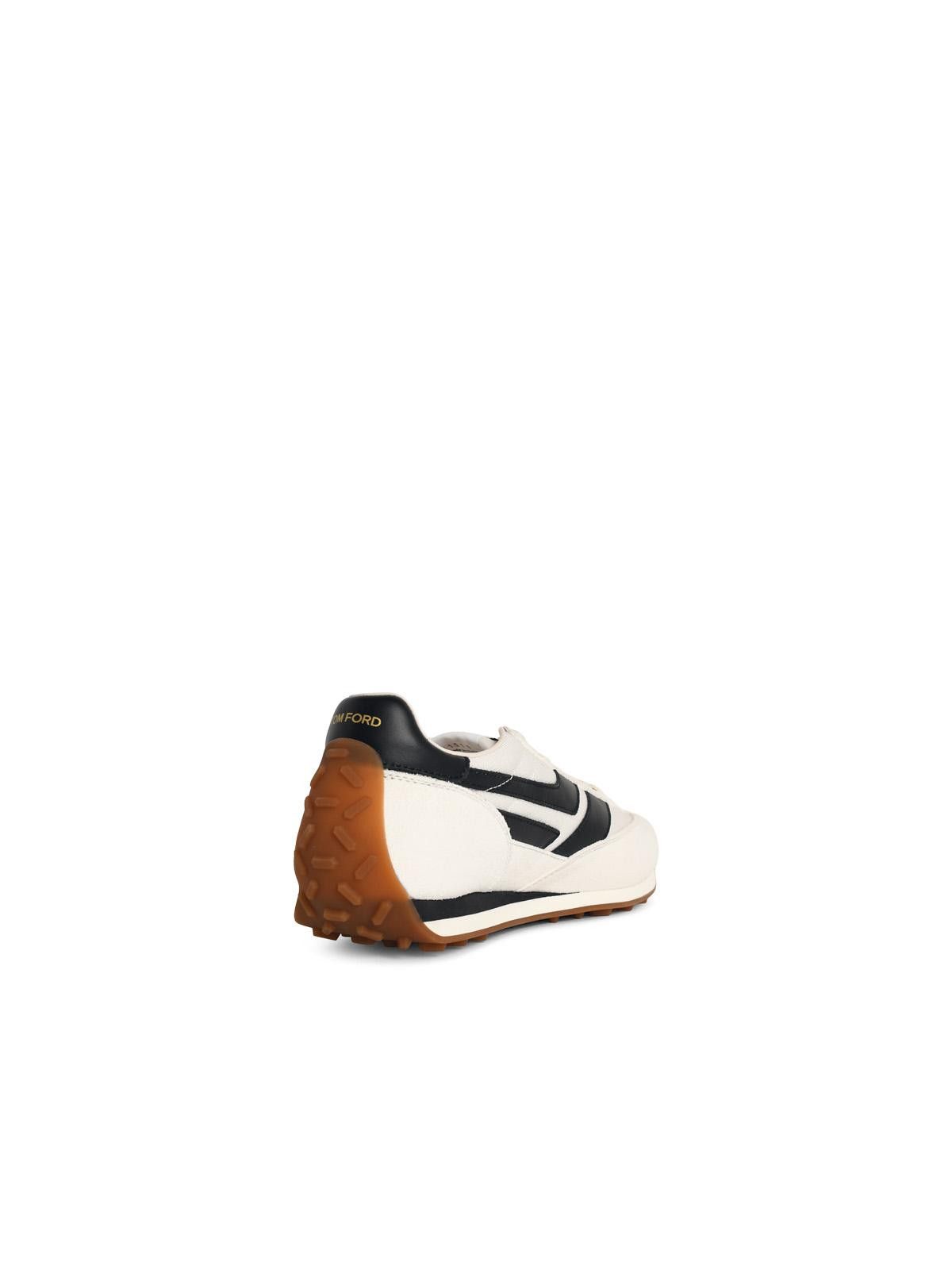 Tom Ford TOM FORD 'Mick' White Leather Blend Sneakers Size US 9 / EU 42 - 3 Thumbnail