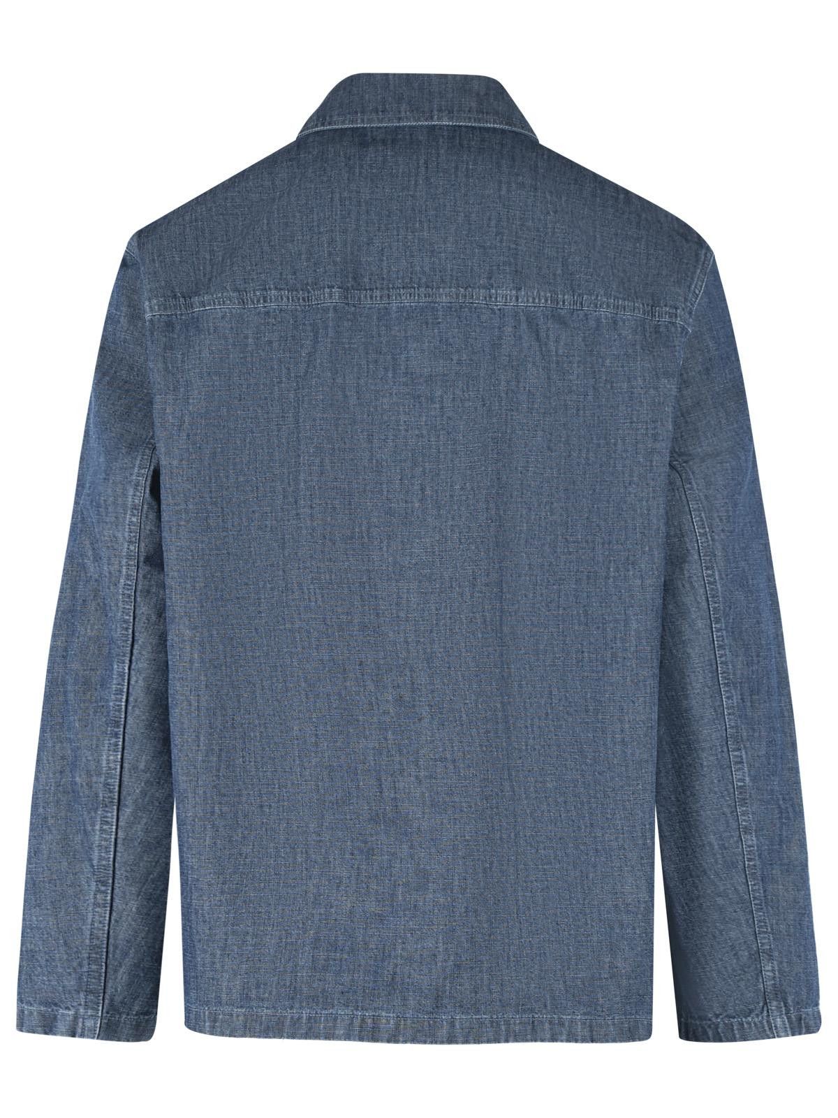 Jil Sander JIL SANDER Blue Cotton Jacket Size US M / EU 48-50 / 2 - 3 Thumbnail