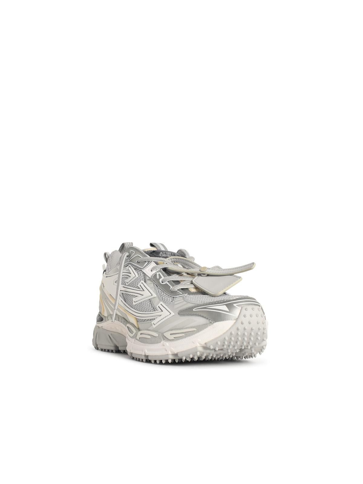 Off-White OFF-WHITE 'Be Right Back' Sneakers In Grey And Silver Technical Fabric Size US 9 / EU 42 - 2 Thumbnail