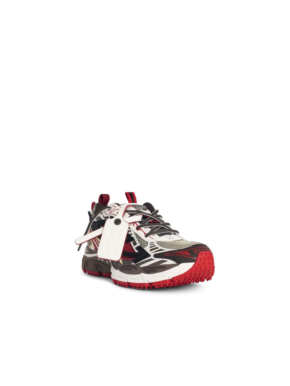 Off-White OFF-WHITE 'Be Right Back' Red Leather Blend Sneakers Size US 7 / EU 40 - 2 Thumbnail