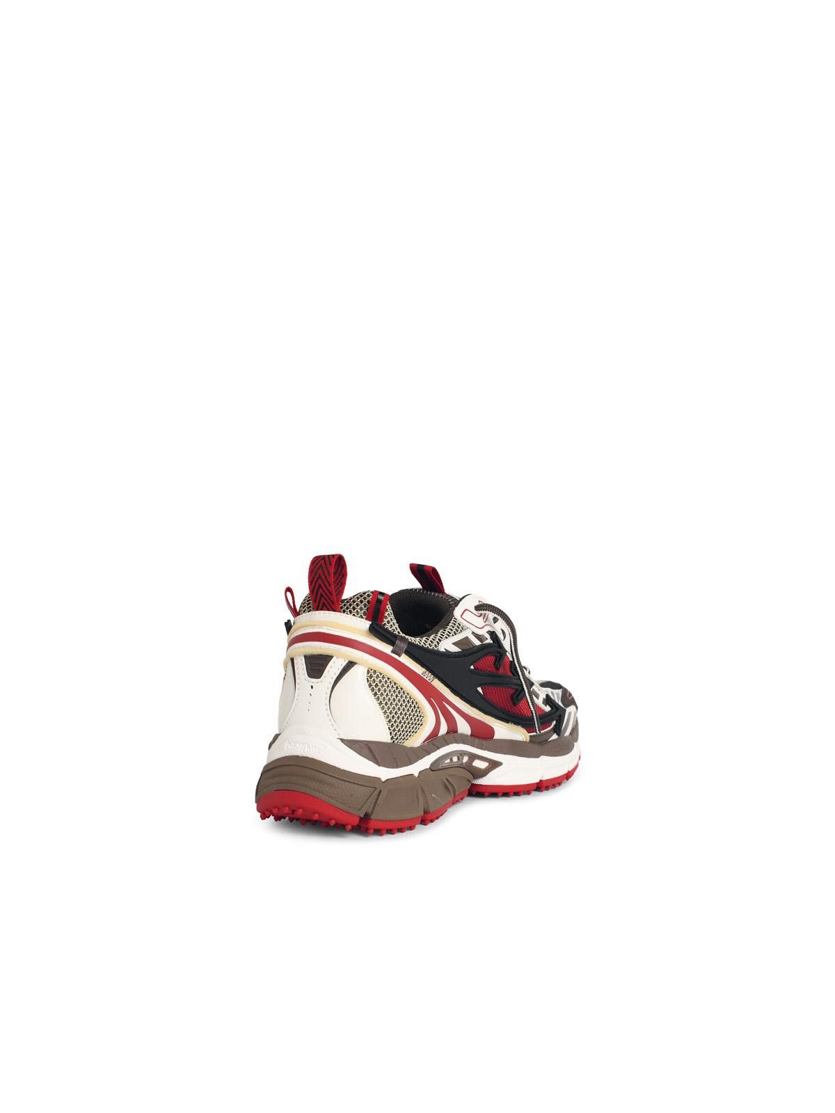 Off-White OFF-WHITE 'Be Right Back' Red Leather Blend Sneakers Size US 12 / EU 45 - 3 Thumbnail