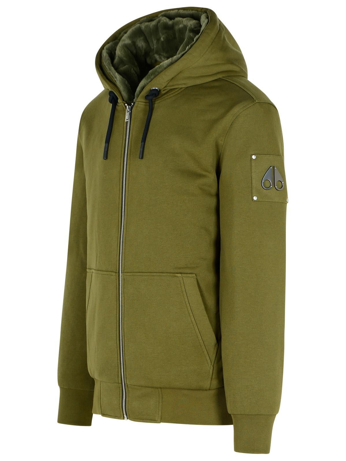 Moose Knuckles MOOSE KNUCKLES 'Bunny' Green Cotton Blend Sweatshirt Size US M / EU 48-50 / 2 - 2 Thumbnail