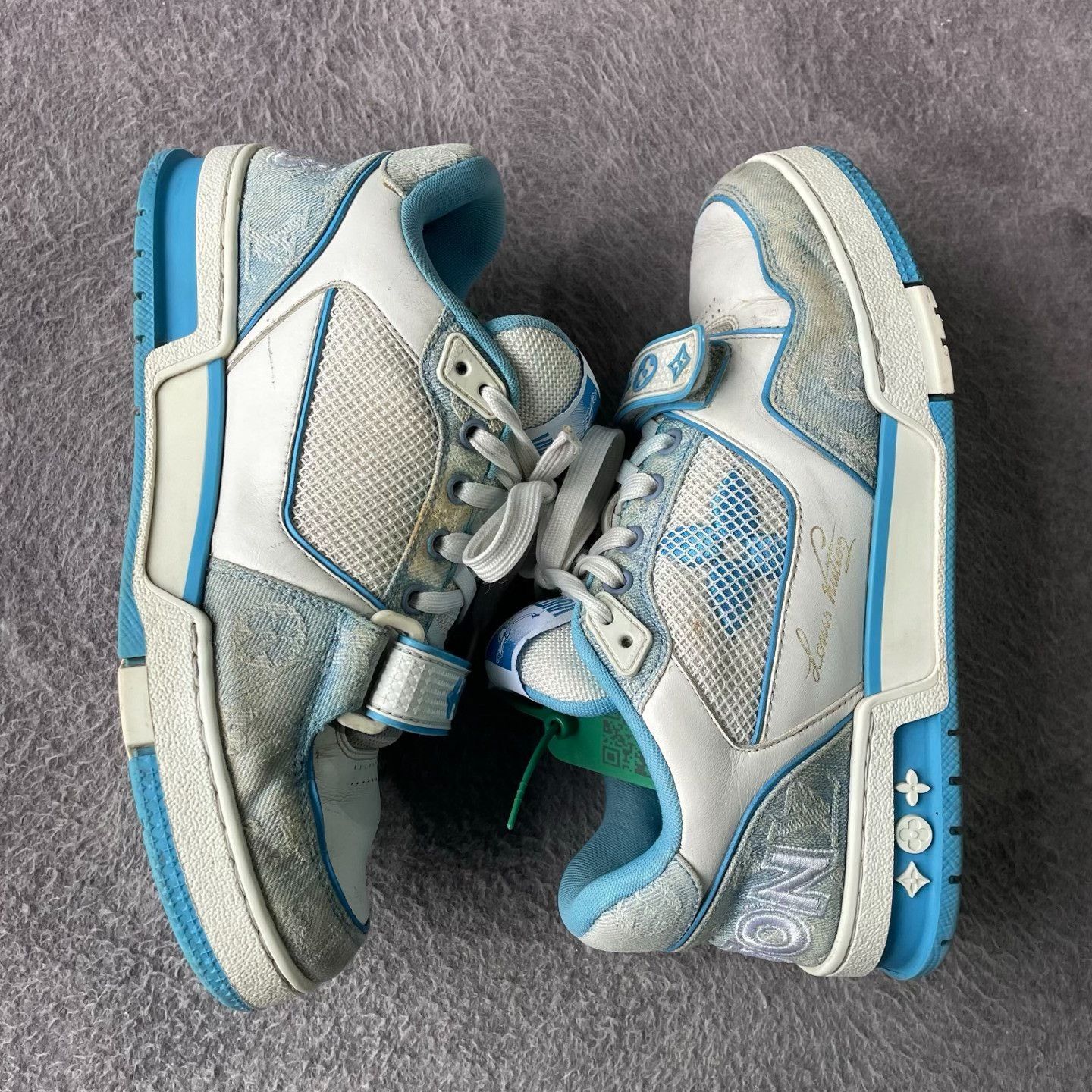 Louis Vuitton Louis Vuitton Training Blue Lowtop Sneakers 40 Men Size US 7.5 / EU 40-41 - 7 Thumbnail