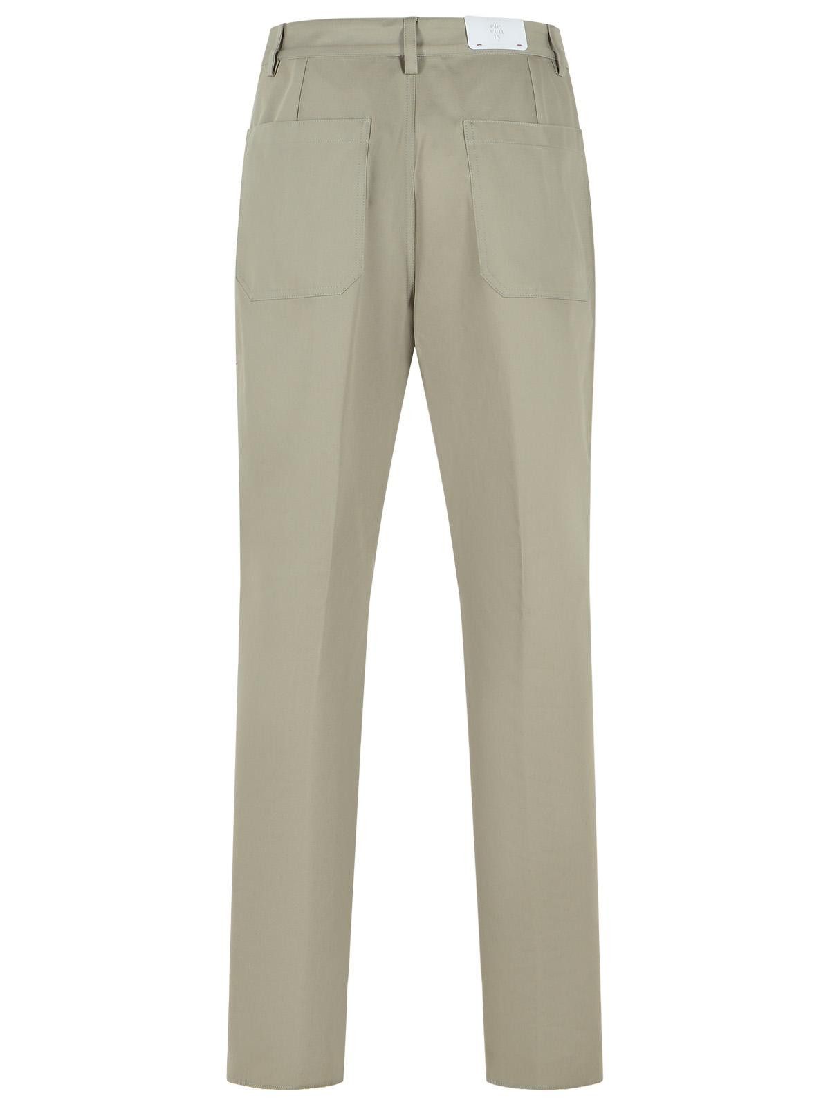 Eleventy ELEVENTY Gray Cotton Pants Size US 33 - 3 Thumbnail