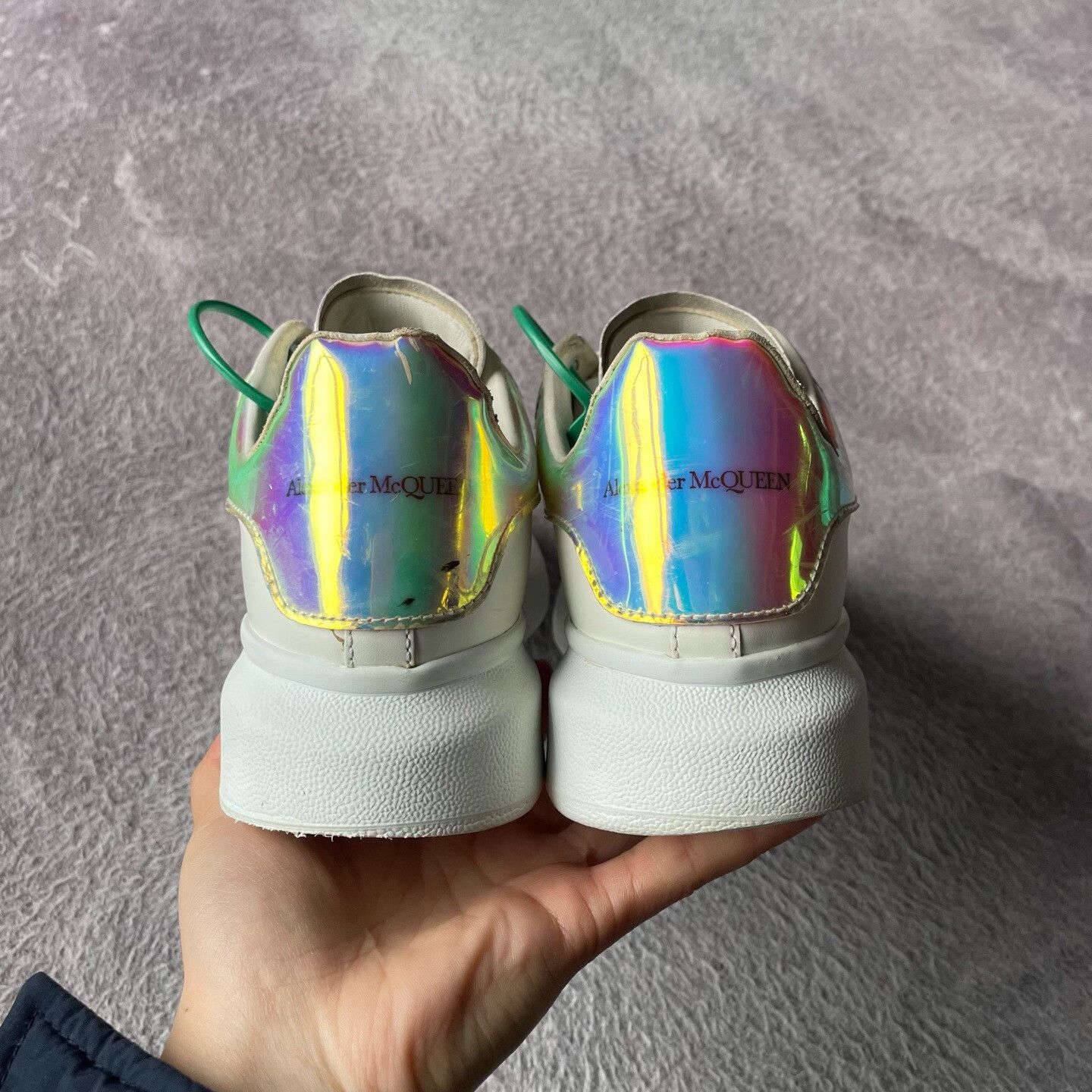 Alexander McQueen Alexander McQueen Laser White Lowtop Sneakers 37 Women Size US 6.5 / IT 36.5 - 3 Thumbnail