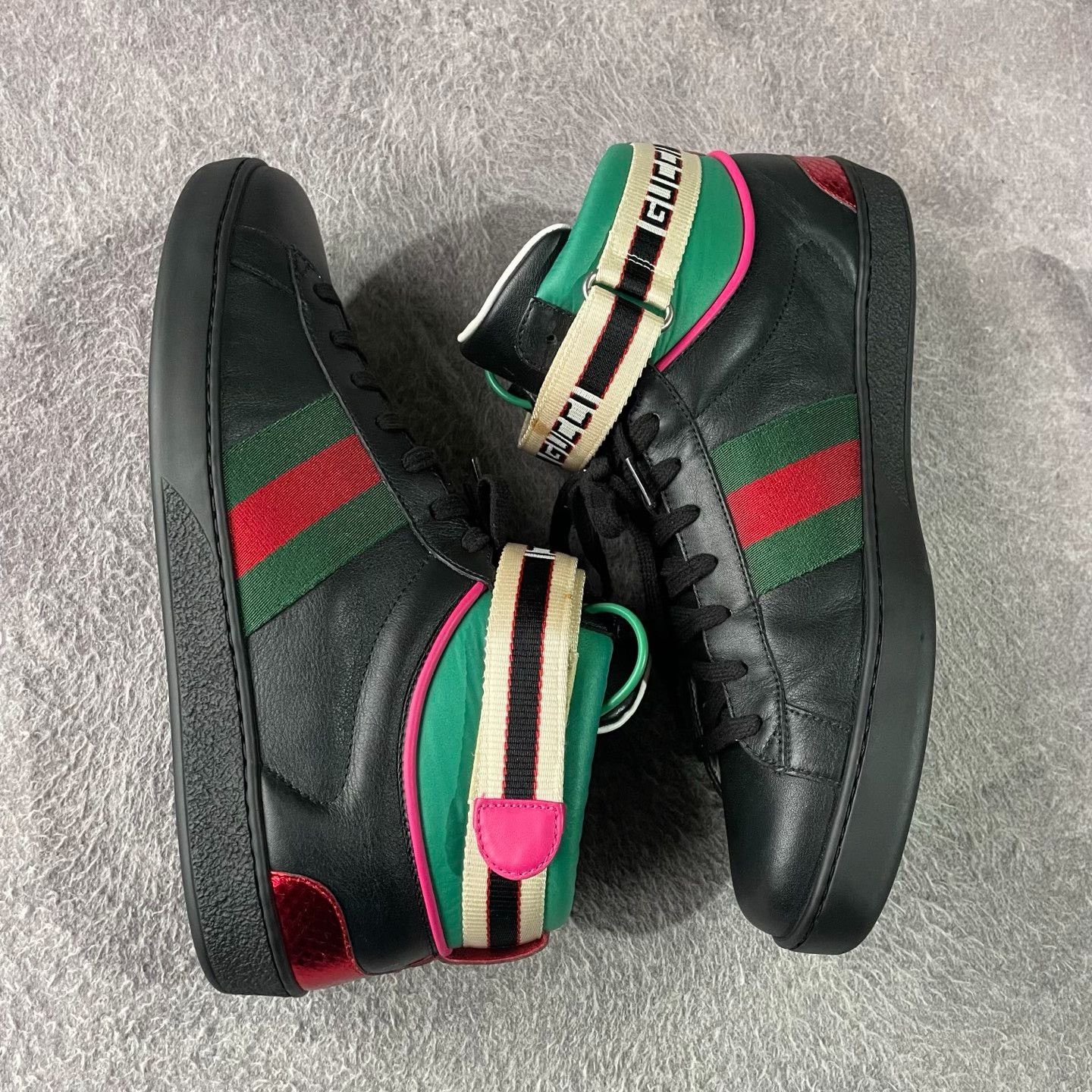 Gucci Gucci Black Hitop Sneakers 42 Men Size US 9 / EU 42 - 8 Thumbnail