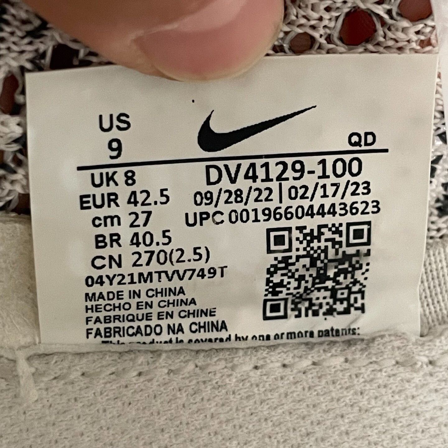 Nike Nike ZOOMX Silver Lowtop Sneakers 42 Men Size US 9 / EU 42 - 5 Thumbnail