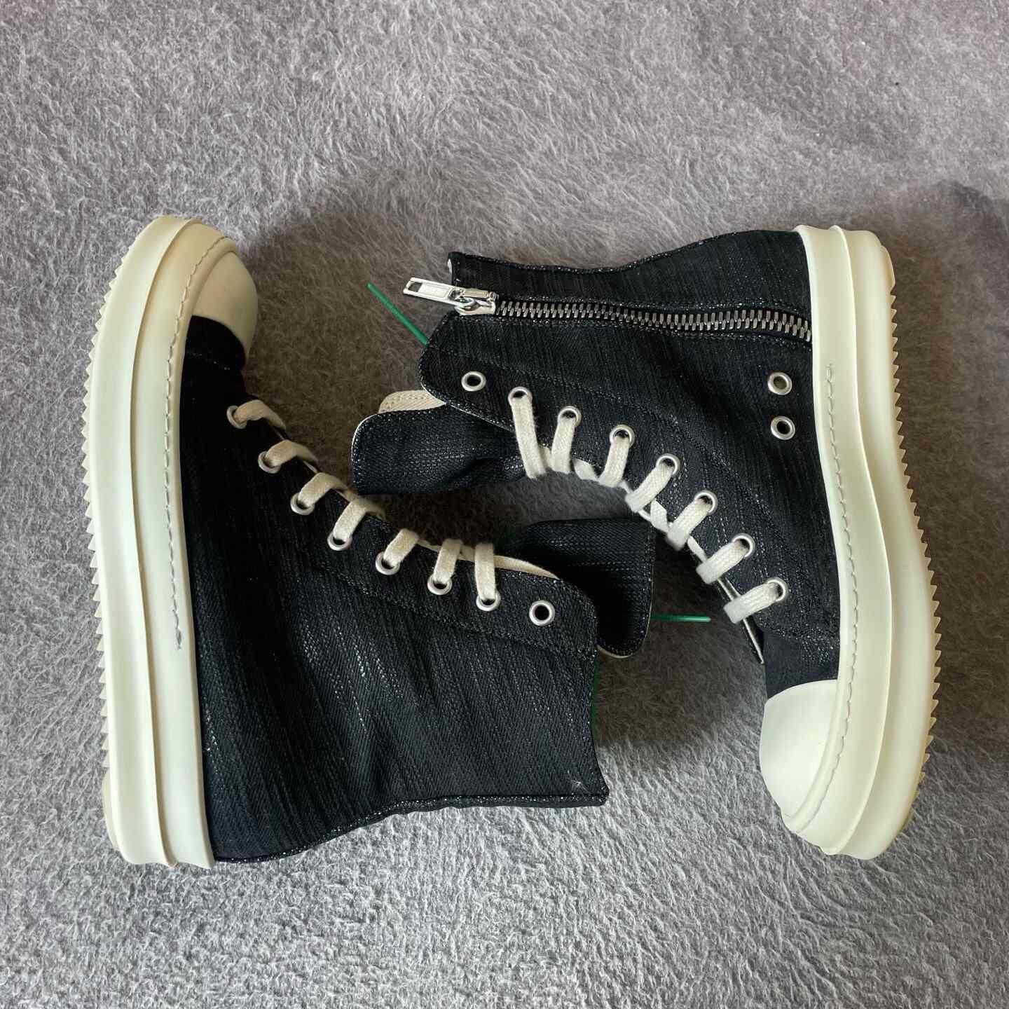 Rick Owens Rick Owens Black Hitop Sneakers 35 Women Size US 5 / IT 35 - 7 Thumbnail