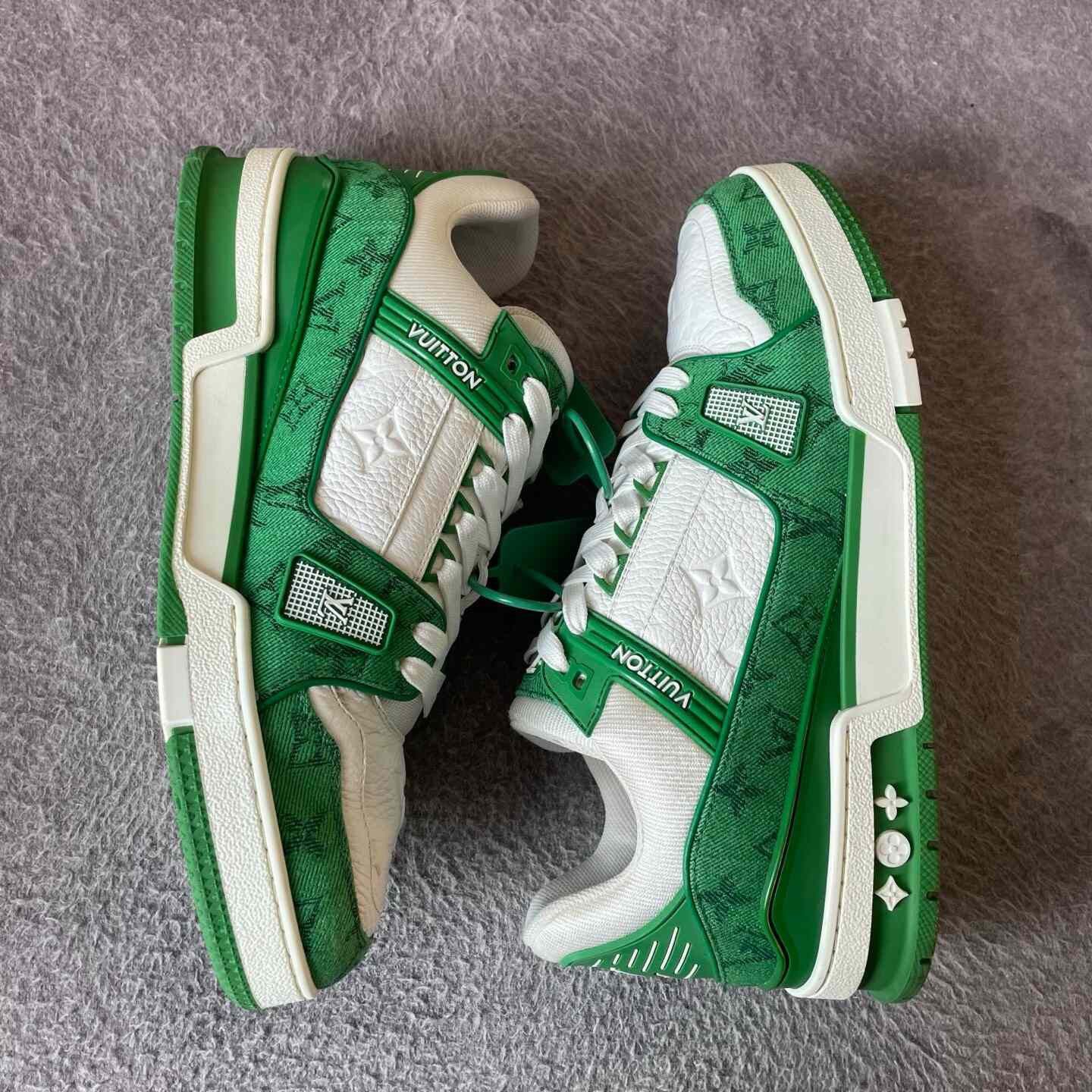 Louis Vuitton Louis Vuitton Training Denim Green Lowtop Sneakers 42 Men Size US 9 / EU 42 - 8 Thumbnail