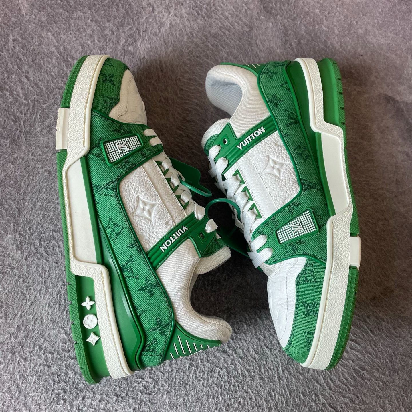 Louis Vuitton Louis Vuitton Training Denim Green Lowtop Sneakers 42 Men Size US 9 / EU 42 - 7 Thumbnail