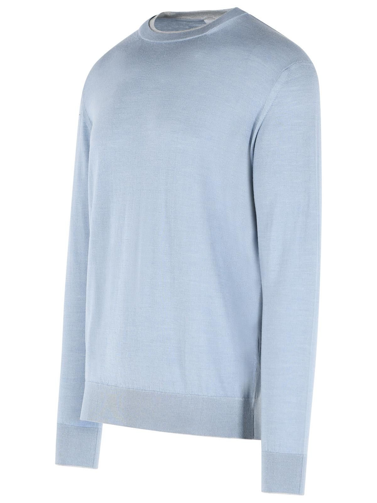 Eleventy ELEVENTY Light Blue Wool And Silk Yarn Sweater Size US XXL / EU 58 / 5 - 2 Thumbnail