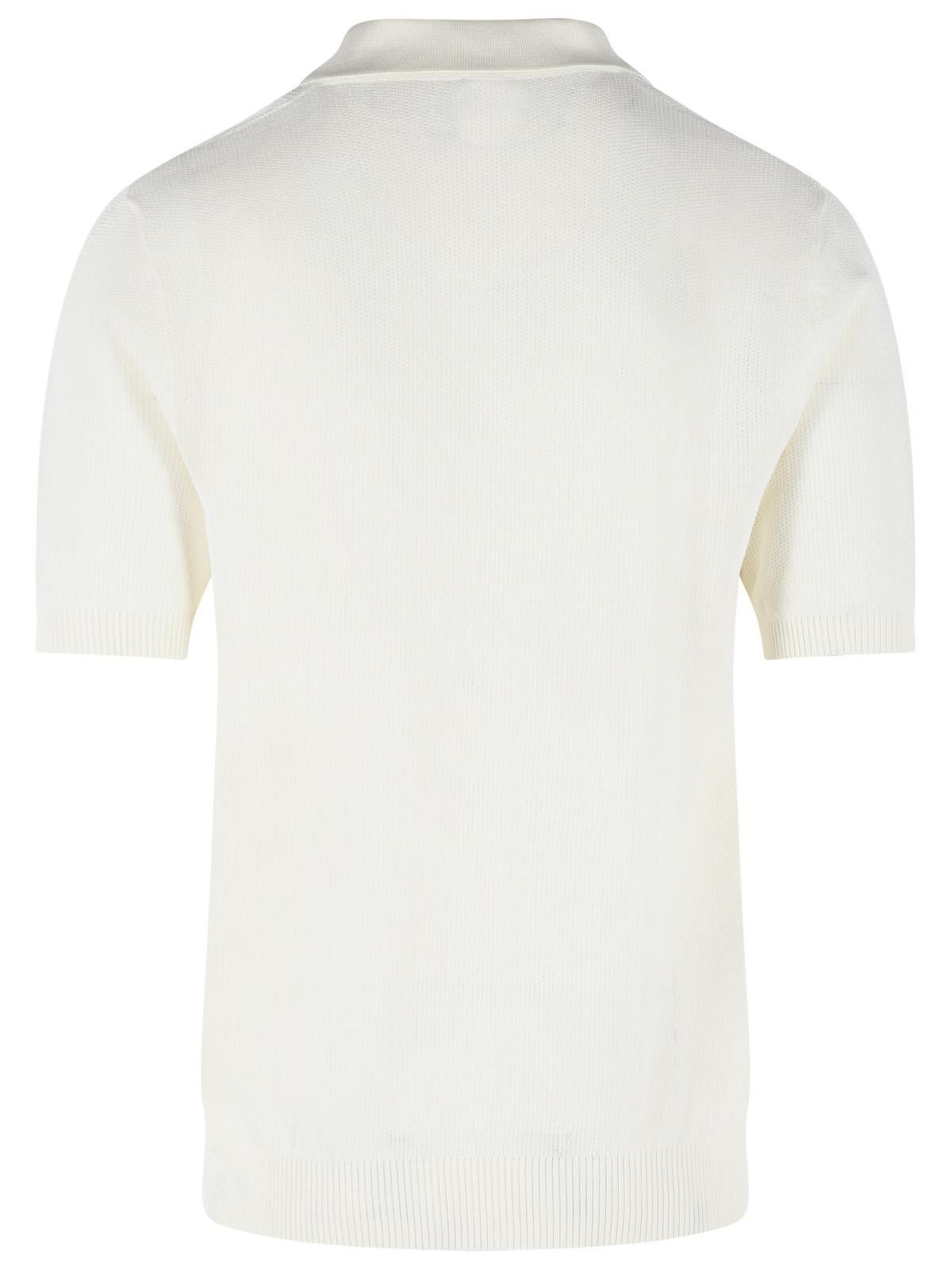 Eleventy ELEVENTY Ivory White Cotton Polo Shirt Size US XL / EU 56 / 4 - 3 Thumbnail